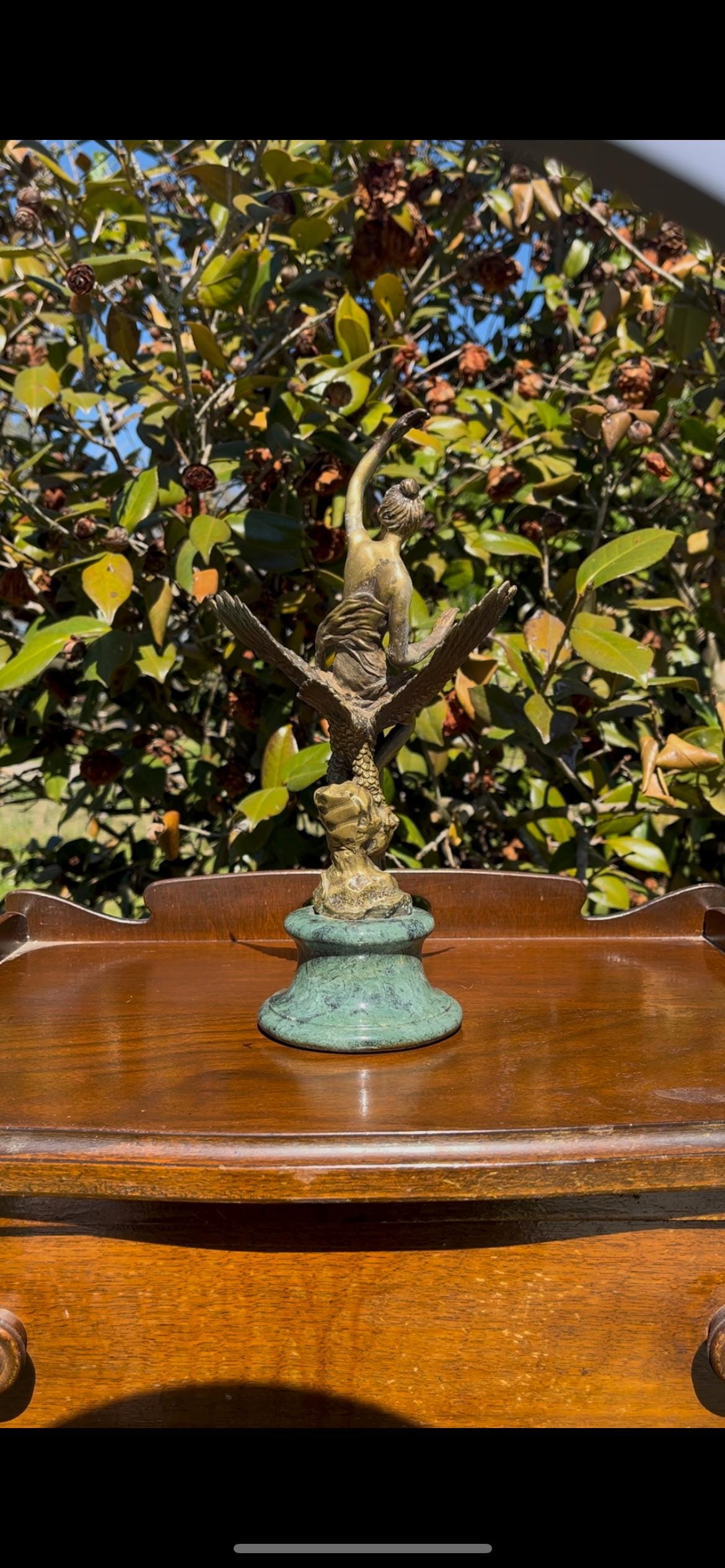 Hebe on Jupiter’s Eagle Bronze Sculpture Mythological Goddess Statue