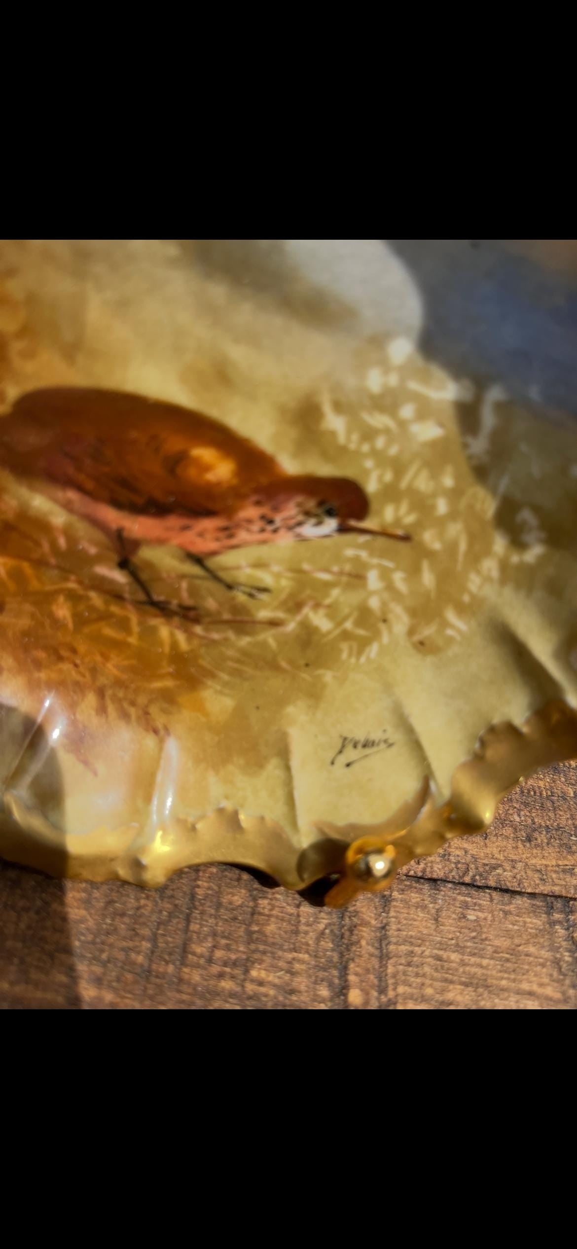 Small Game Bird Plate – Signed Dubois – Limoges Porcelain – SWC Stamped – Vintage Hand-Painted Bird Plate