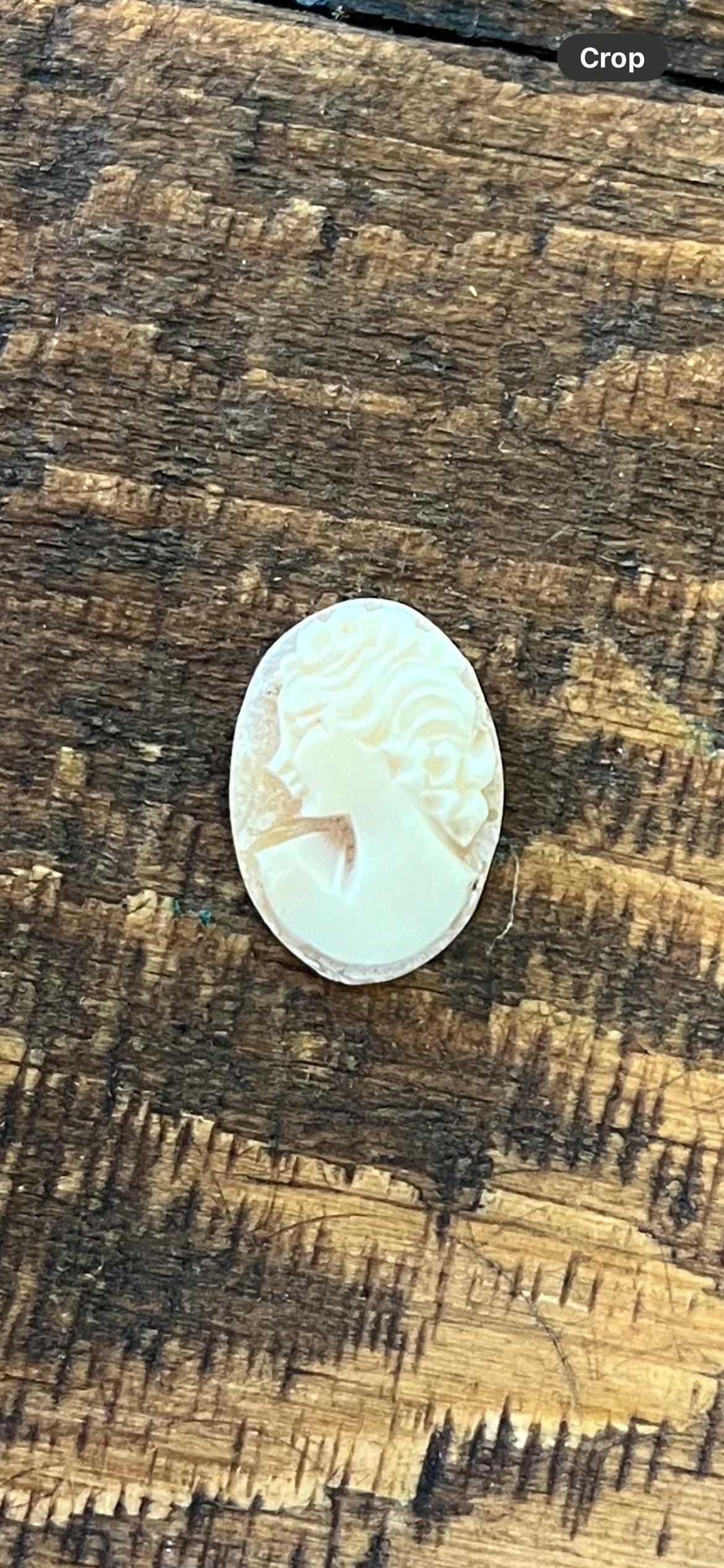 Pink Shell Cameo – Left Facing Victorian Woman – Rare Antique Cameo – Hand-Carved Vintage Jewelry