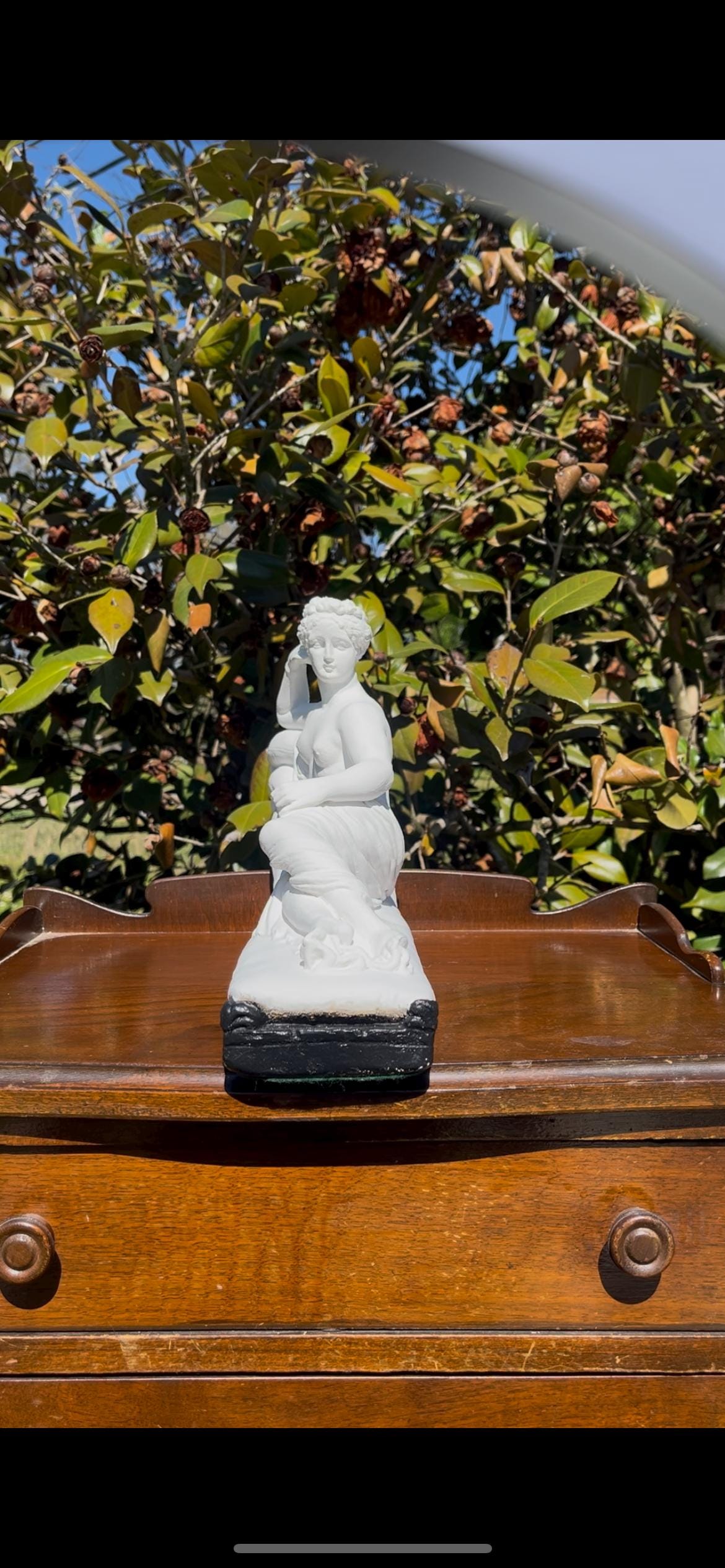 Vintage Reclining Venus Chalkware Sculpture