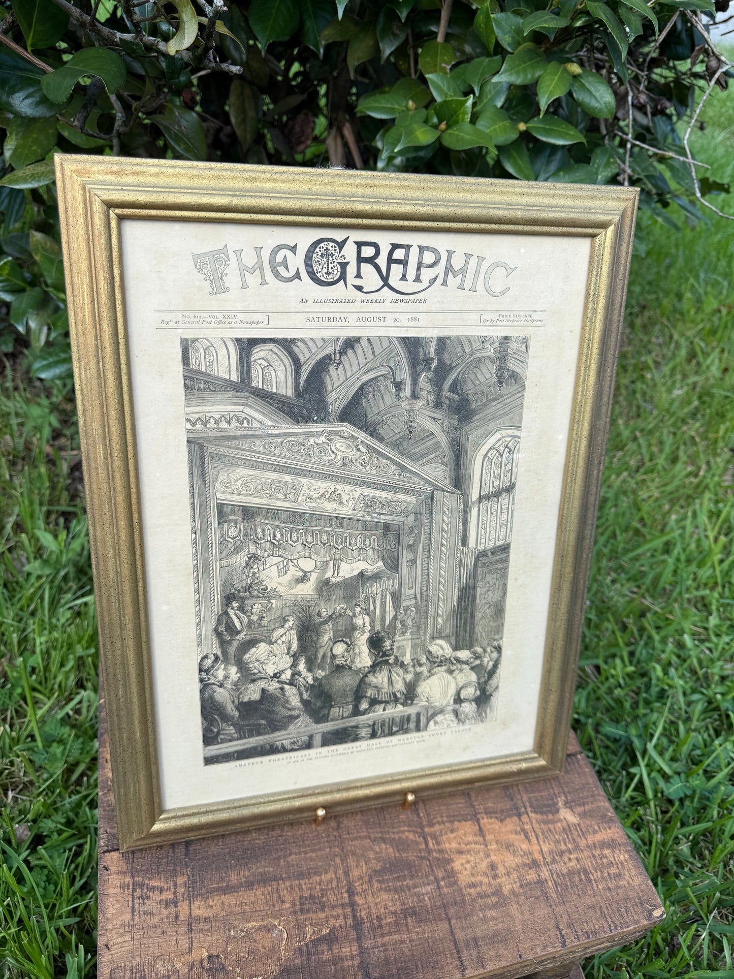 1882 The Graphic Engraving – Amateur Theatricals at Hampton Court Palace