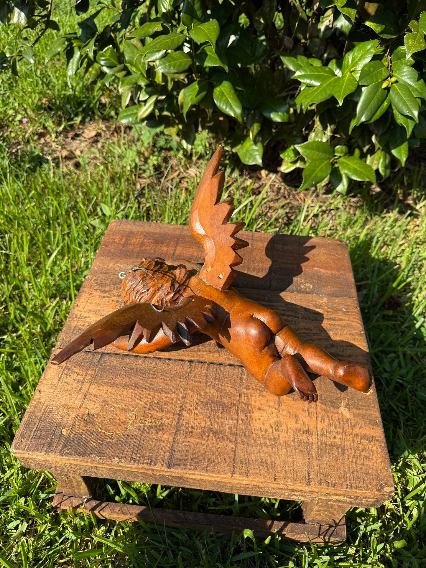Baroque Carved Wooden Cherub, 18th Century