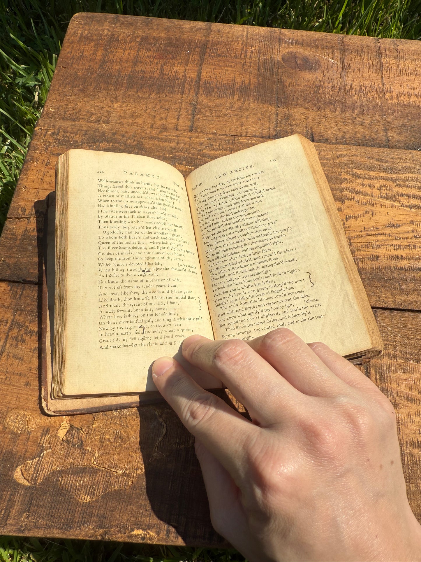 Late 18th-Century Leather-Bound Volume — Chaucer’s Palamon and Arcite & Homer’s Iliad