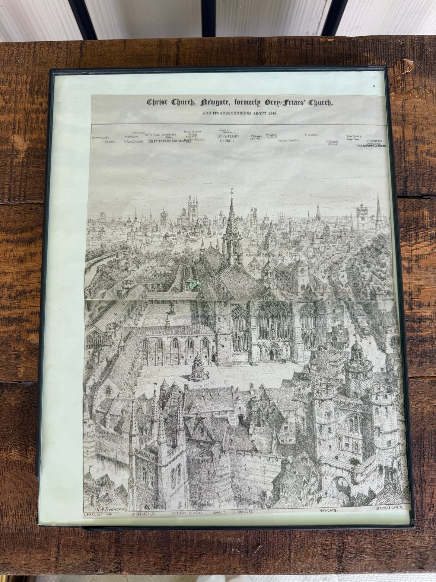 1891 Brewer Engraving – Christ Church, Newgate