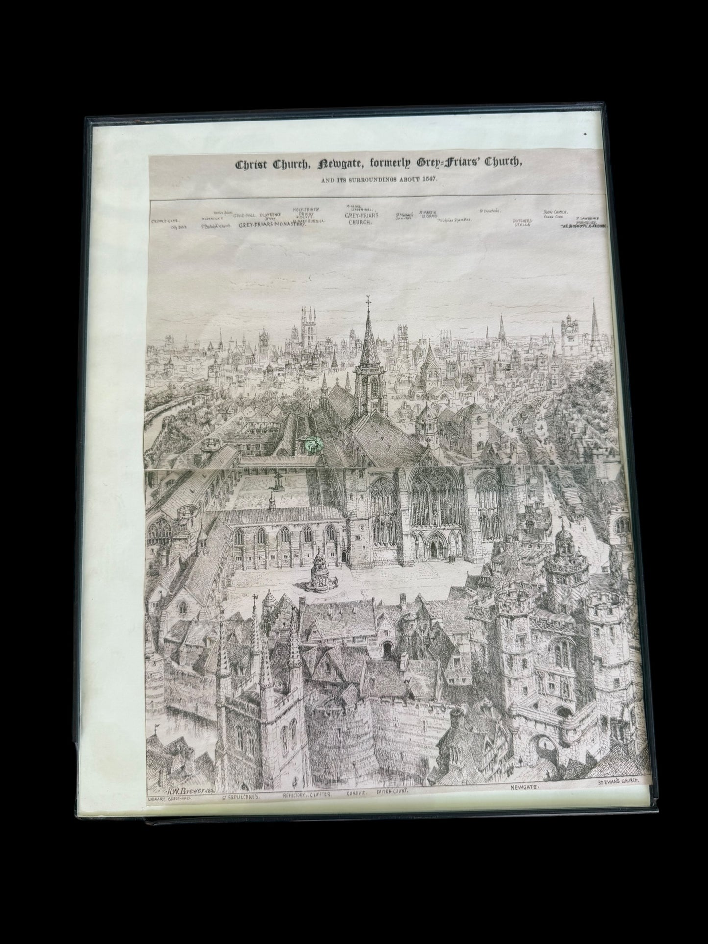 1891 Brewer Engraving – Christ Church, Newgate