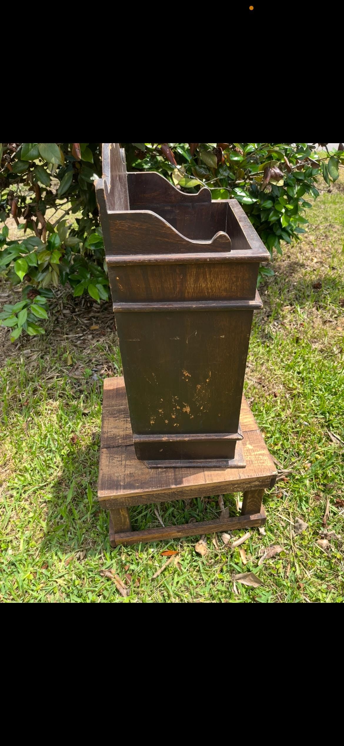 Antique Sheet Music Cabinet | Wall-Mount Wood Organizer | Vertical File Storage | Arts & Crafts Era | Tall Vintage Hanging Cabinet