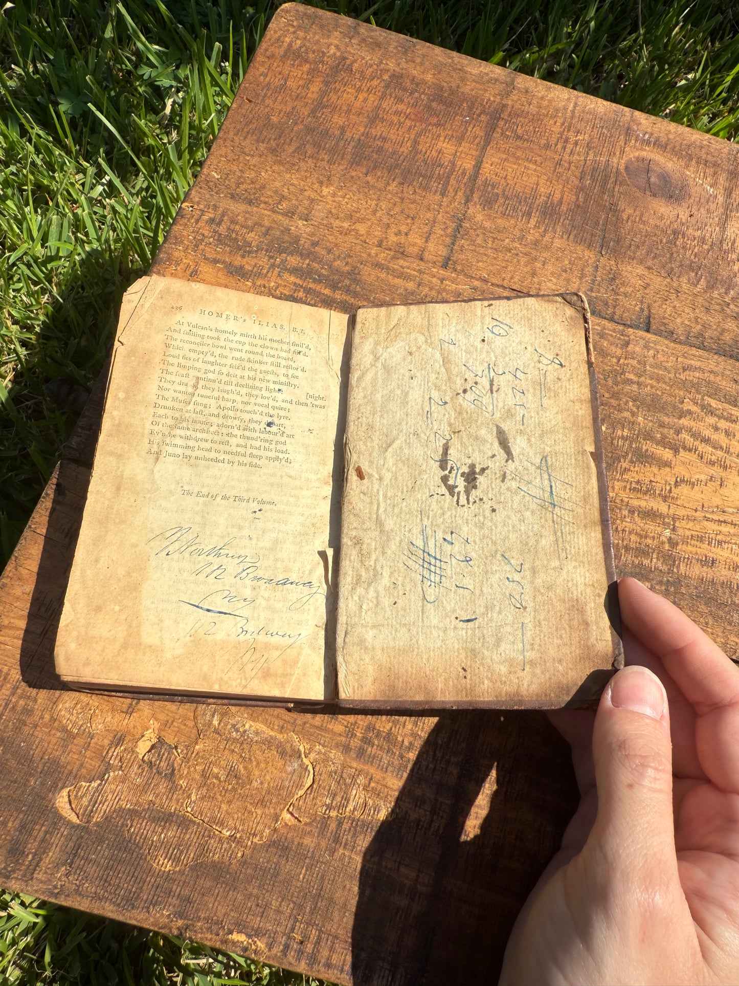 Late 18th-Century Leather-Bound Volume — Chaucer’s Palamon and Arcite & Homer’s Iliad