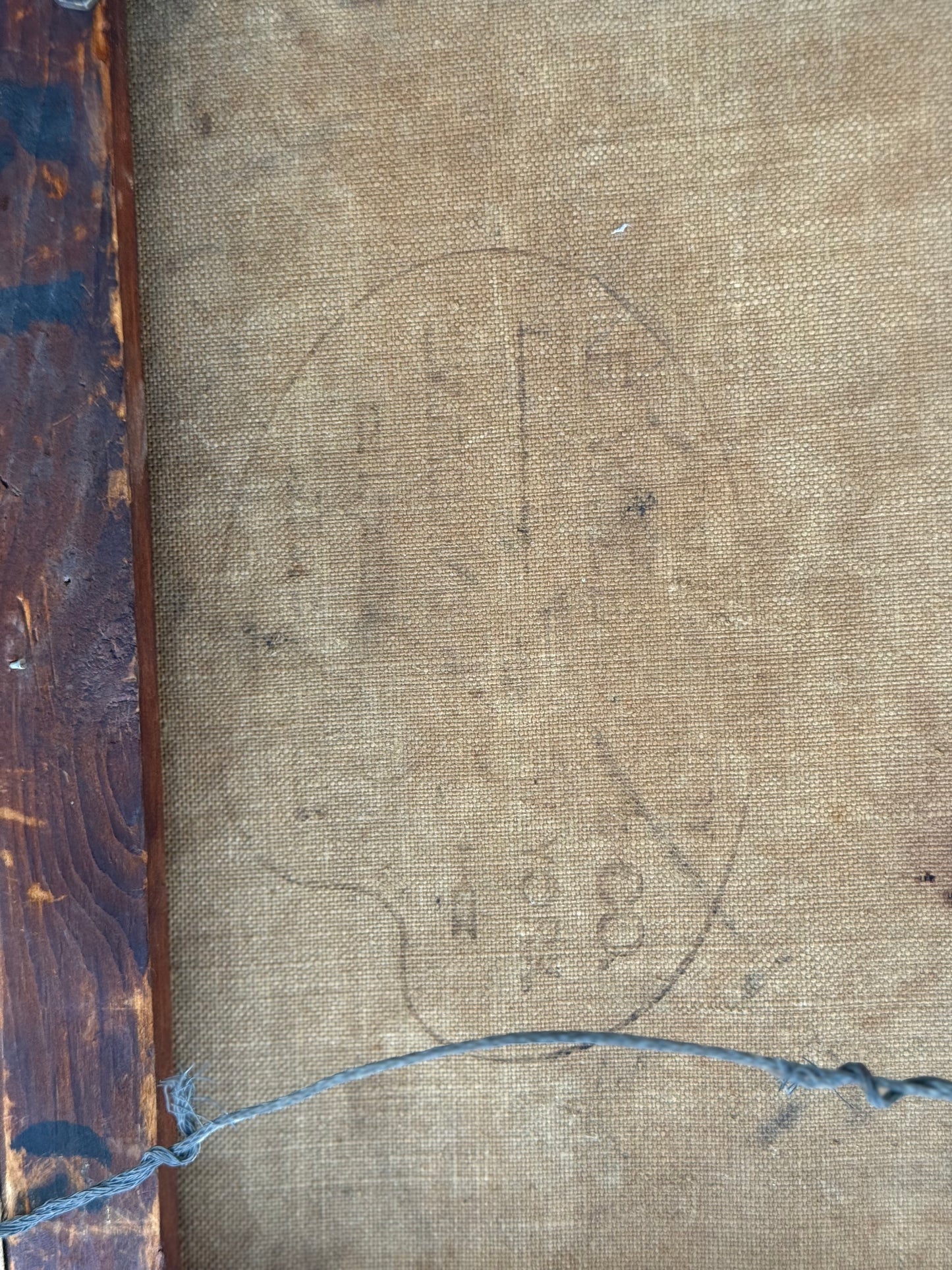 19th-Century Continental Woodland Landscape with Cattle & Herdsman
Oil on Canvas, c. 1860–1890 (9×12 canvas, 12×15 framed)