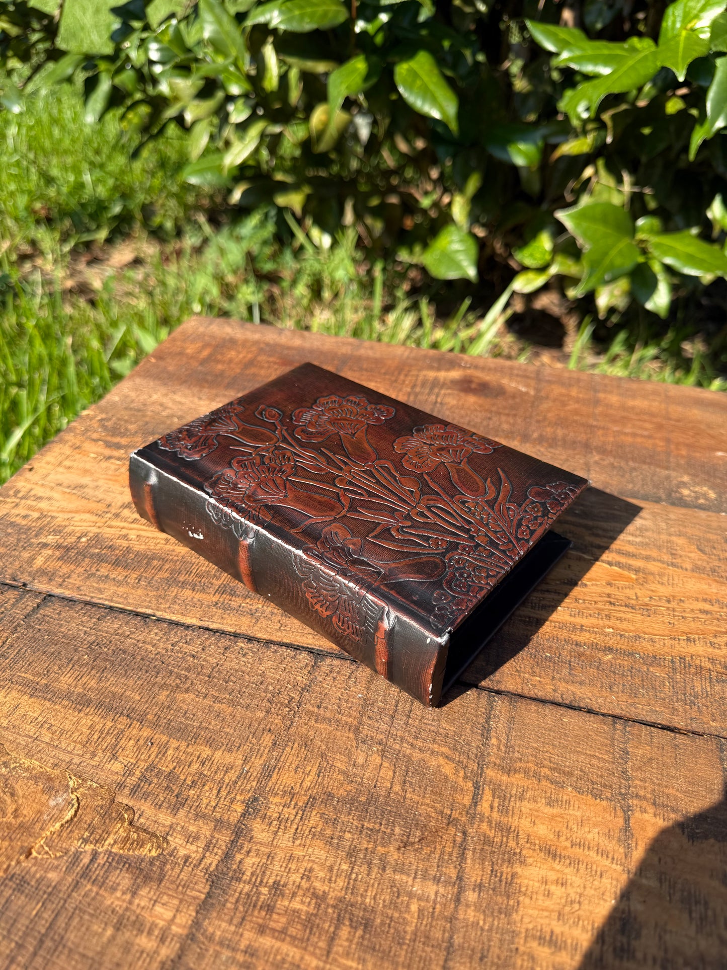 Embossed Floral Book-Form Box, Early-Mid 20th Century