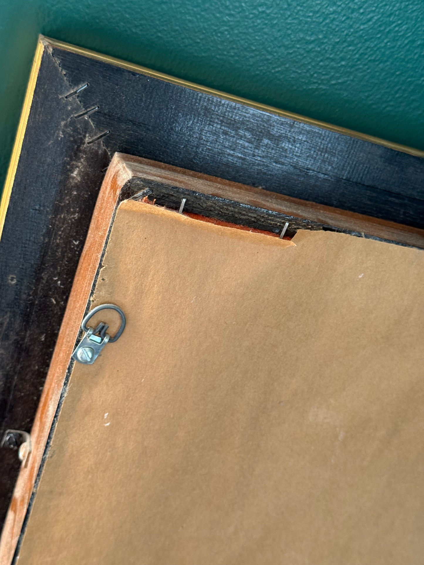 Mid-20th Century Framed Lace & Hand-Painted Fan | Ornate Gilt Shadowbox Display