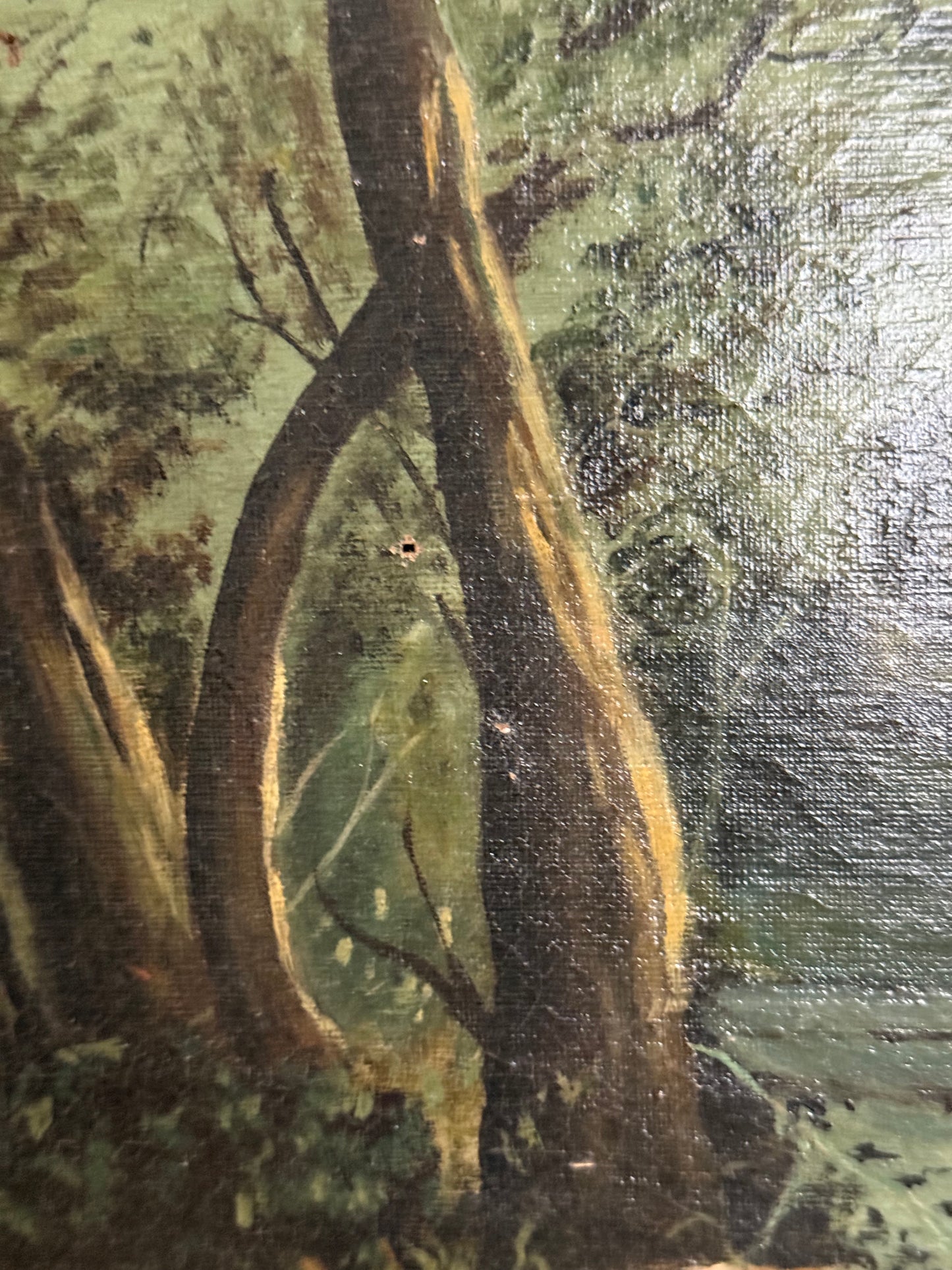 Moonlit American River Landscape – Hudson River School & Tonalist Influence (c.1880–1900)