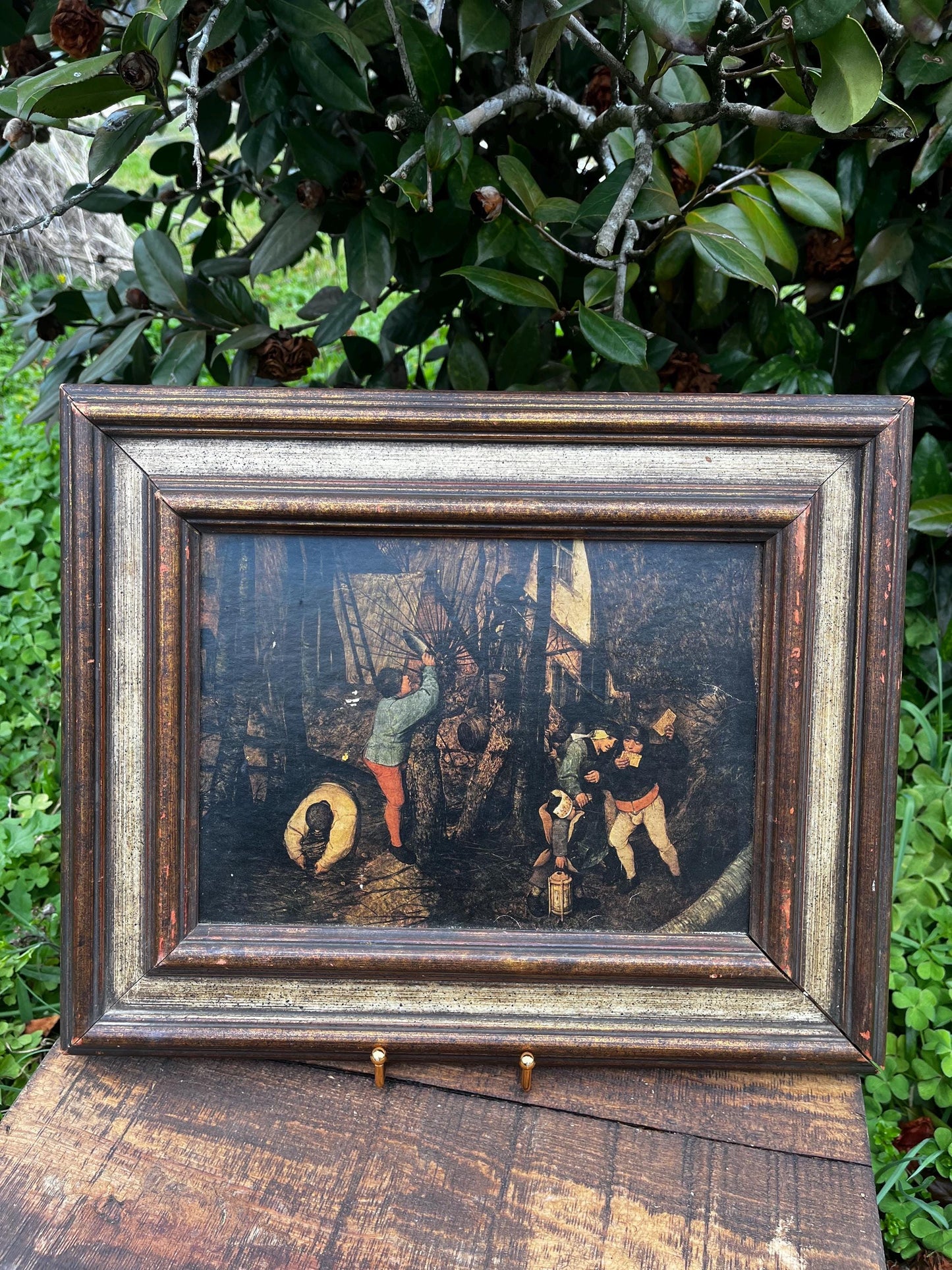 Vintage 1960s Print on Board – Moody Outdoor Scene