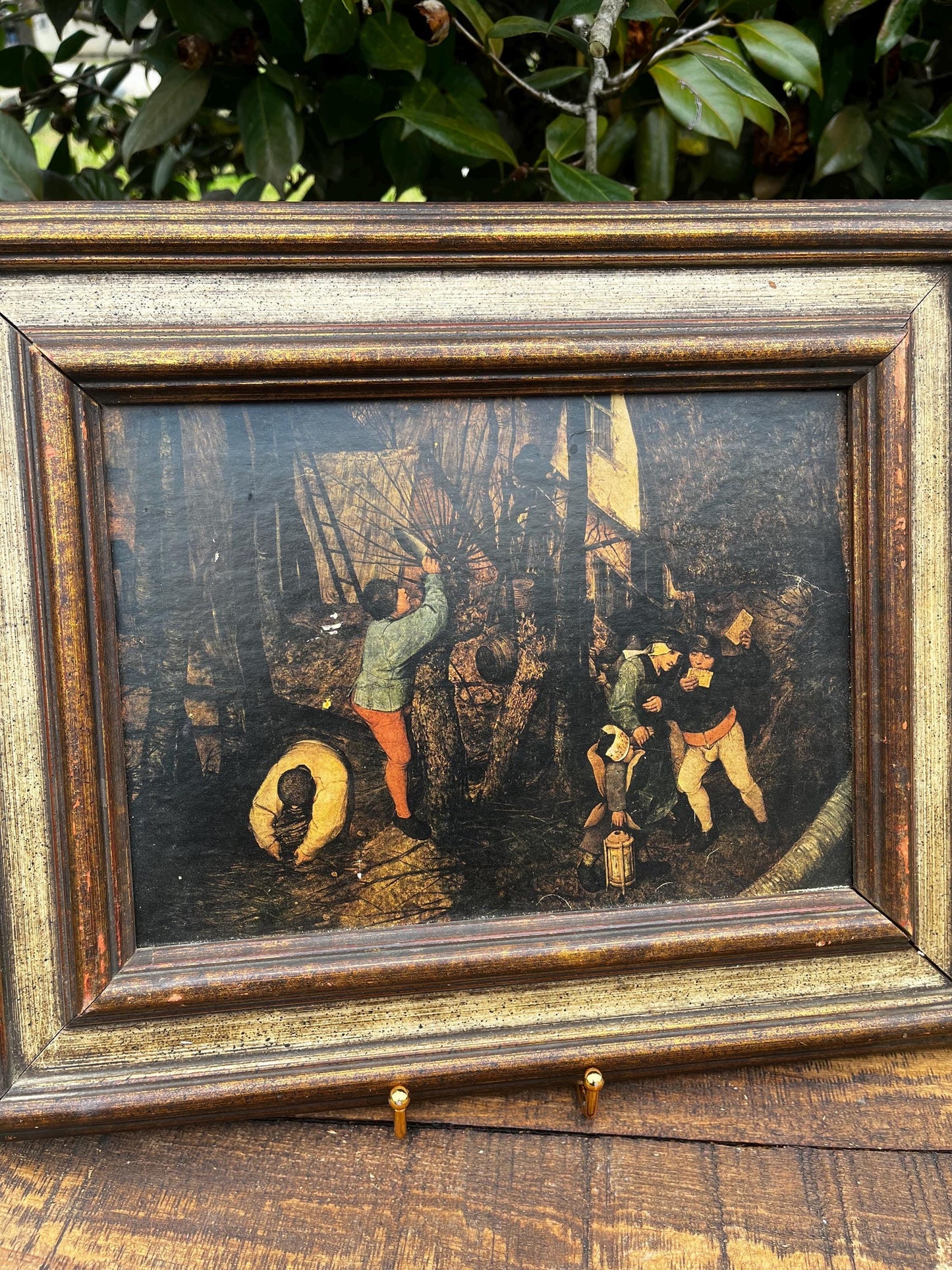 Vintage 1960s Print on Board – Moody Outdoor Scene