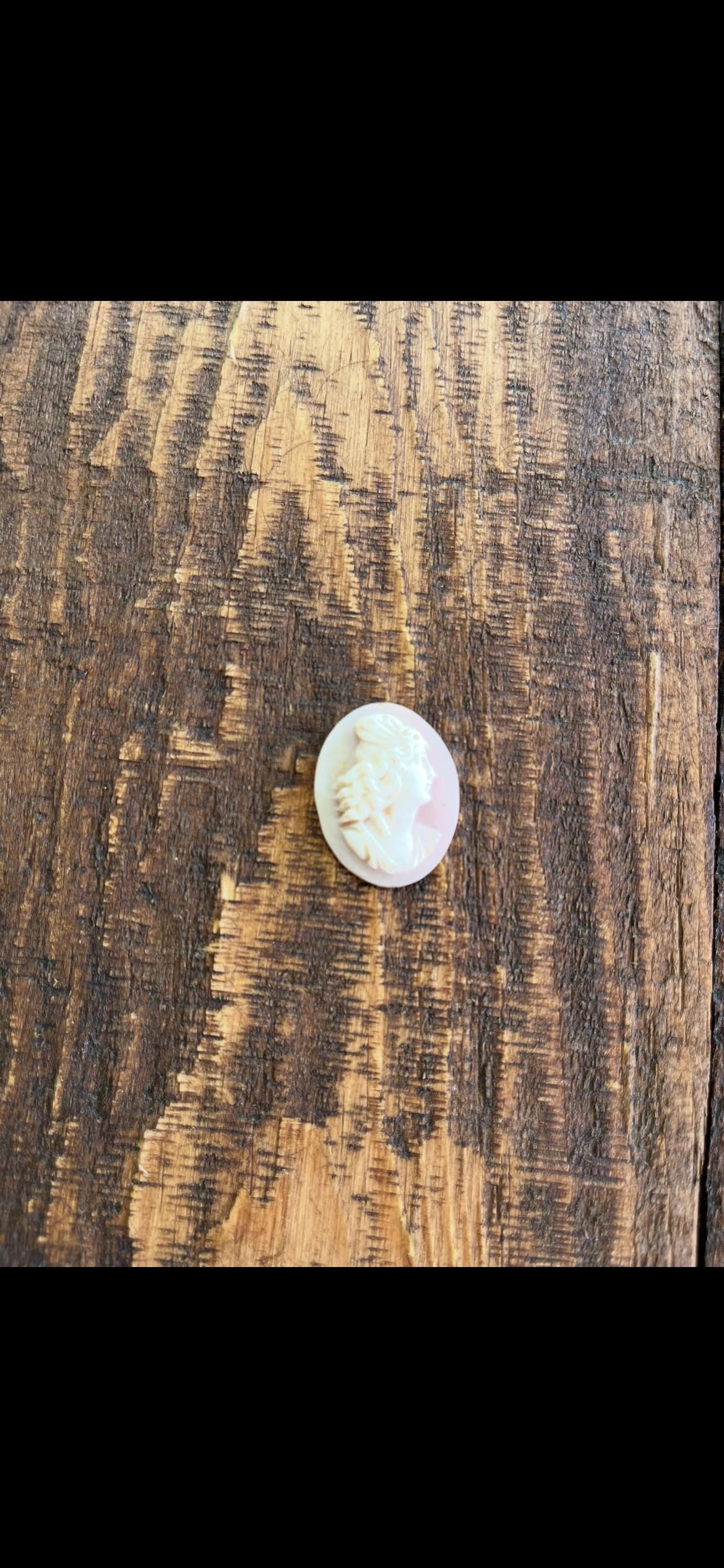 Pink Shell Cameo – Unset Carved Roman Goddess – Antique Hand-Carved Cameo – Vintage Portrait Jewelry