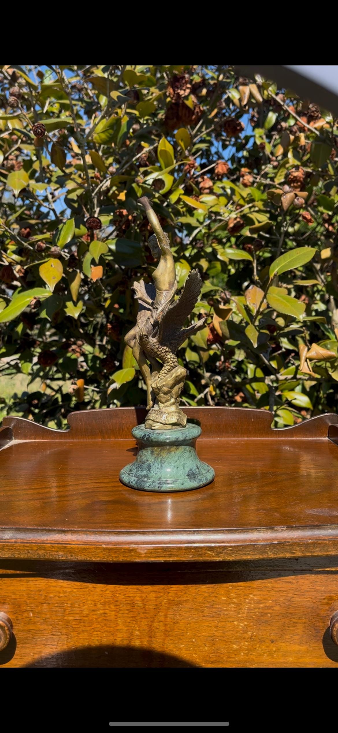 Hebe on Jupiter’s Eagle Bronze Sculpture Mythological Goddess Statue