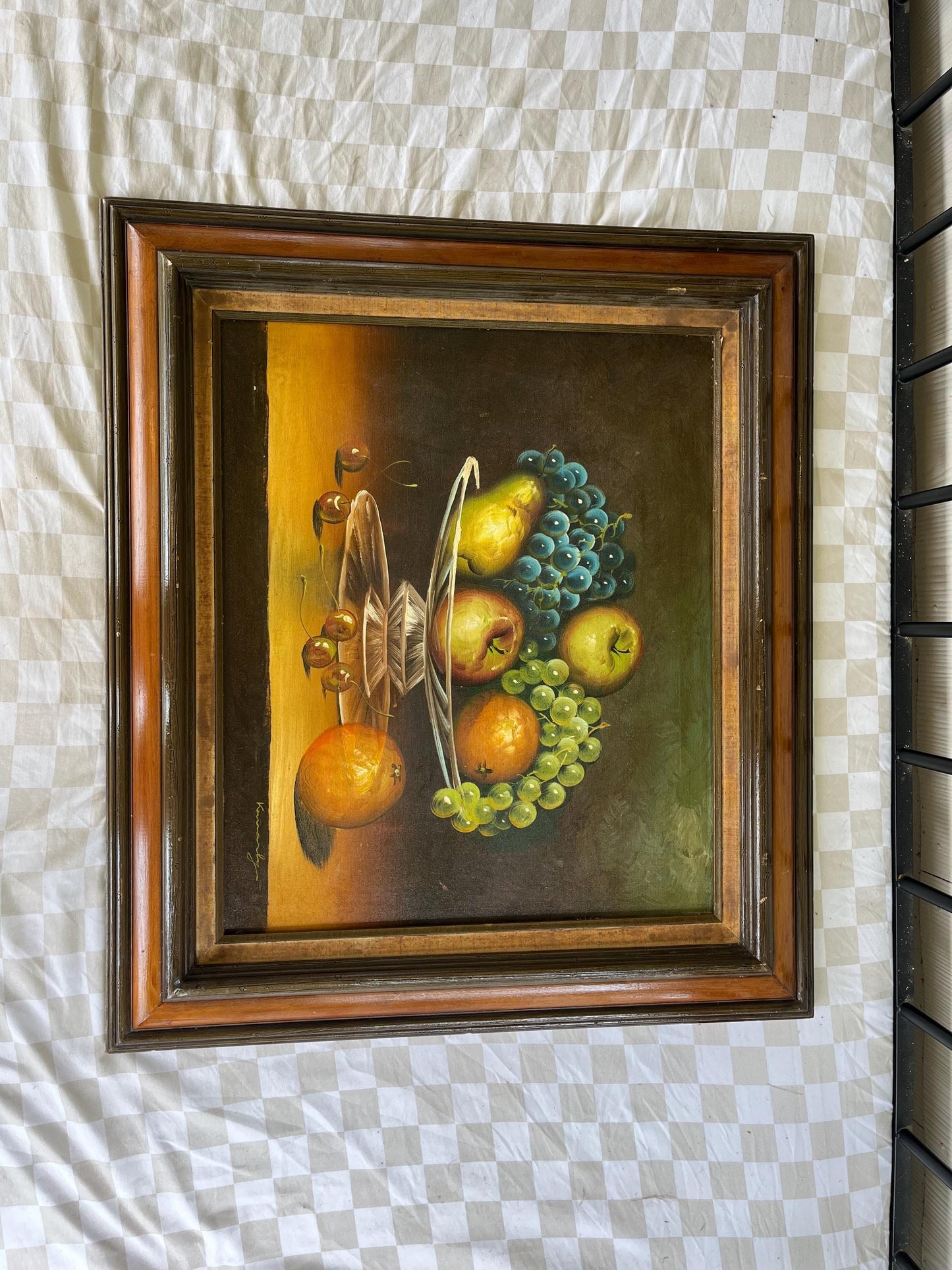 Vintage Still Life Fruit Oil Painting | 20x24 Canvas | Classic Kitchen or Dining Wall Art