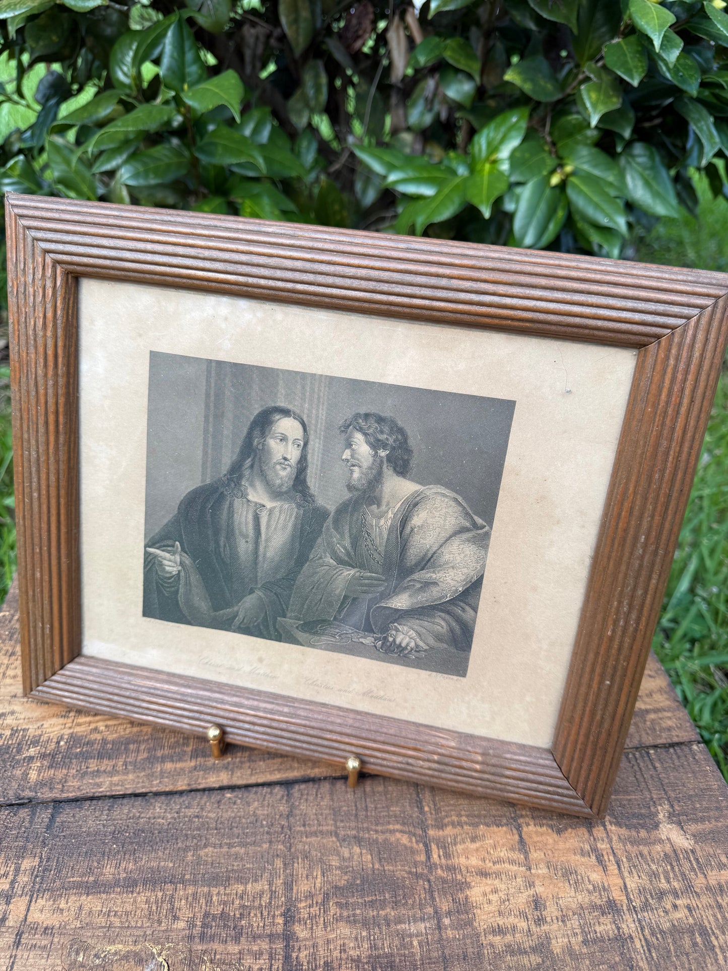 Christ and Matthew – 19th-Century Engraving by A.H. Payne