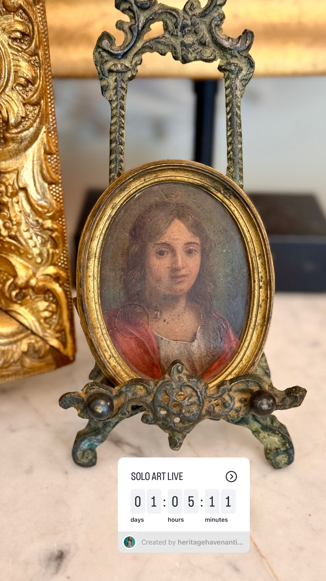 18th Century Italian School Portrait on Copper | Antique Miniature Oil Painting