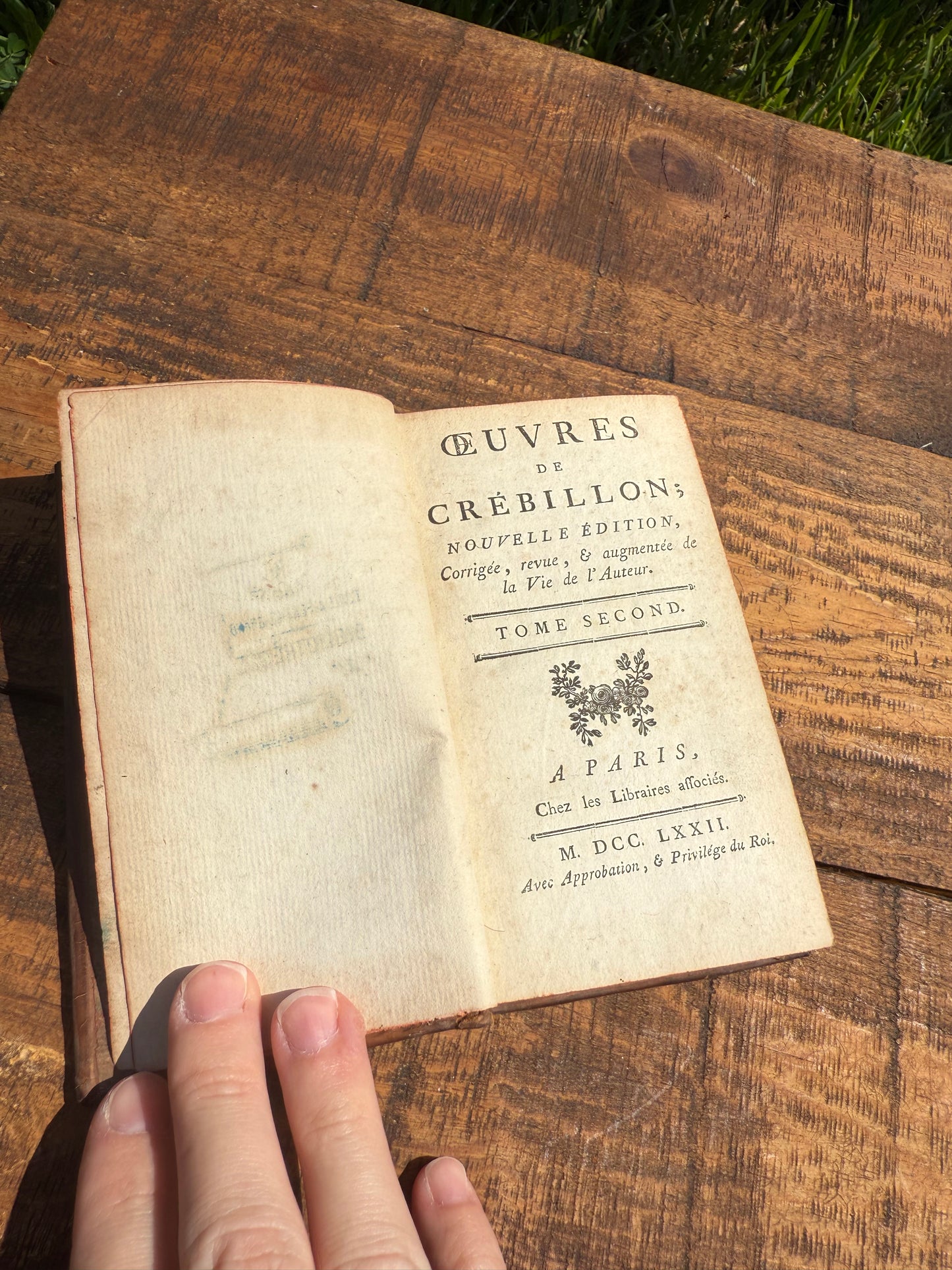 1772 Leather-Bound French Book — Œuvres de Crébillon, Tome II