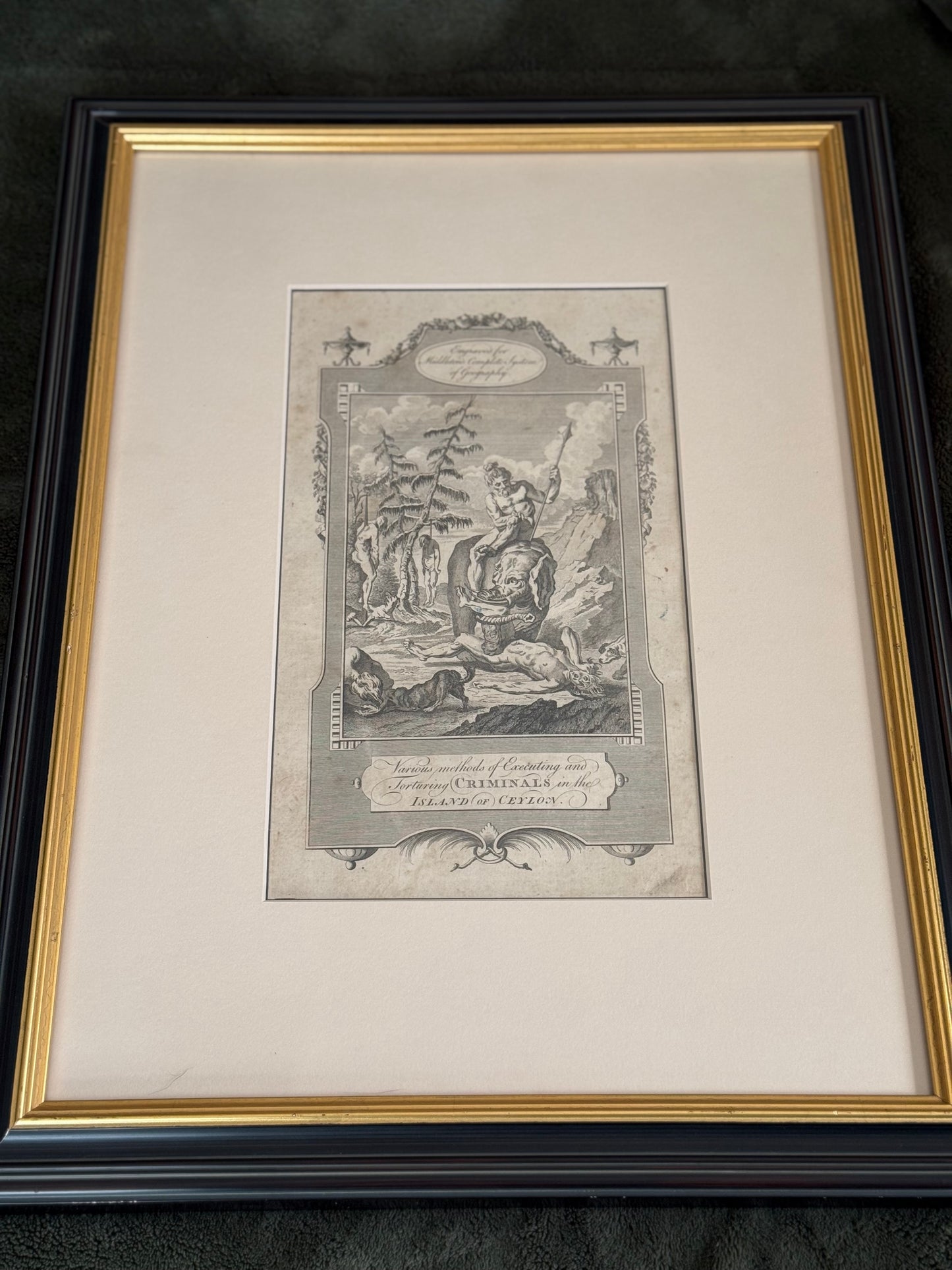 18th Century Copperplate Engraving – “Various Methods of Executing and Torturing Criminals in the Island of Ceylon”