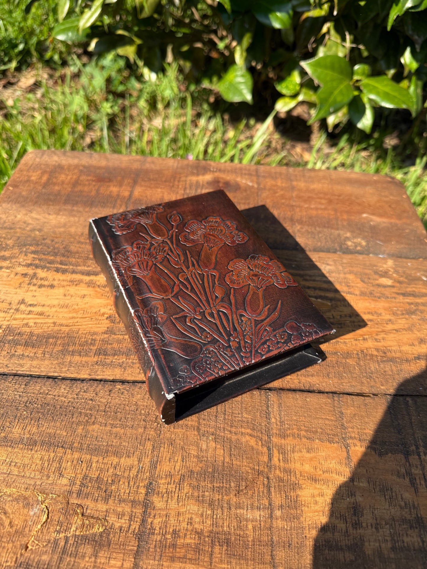 Embossed Floral Book-Form Box, Early-Mid 20th Century