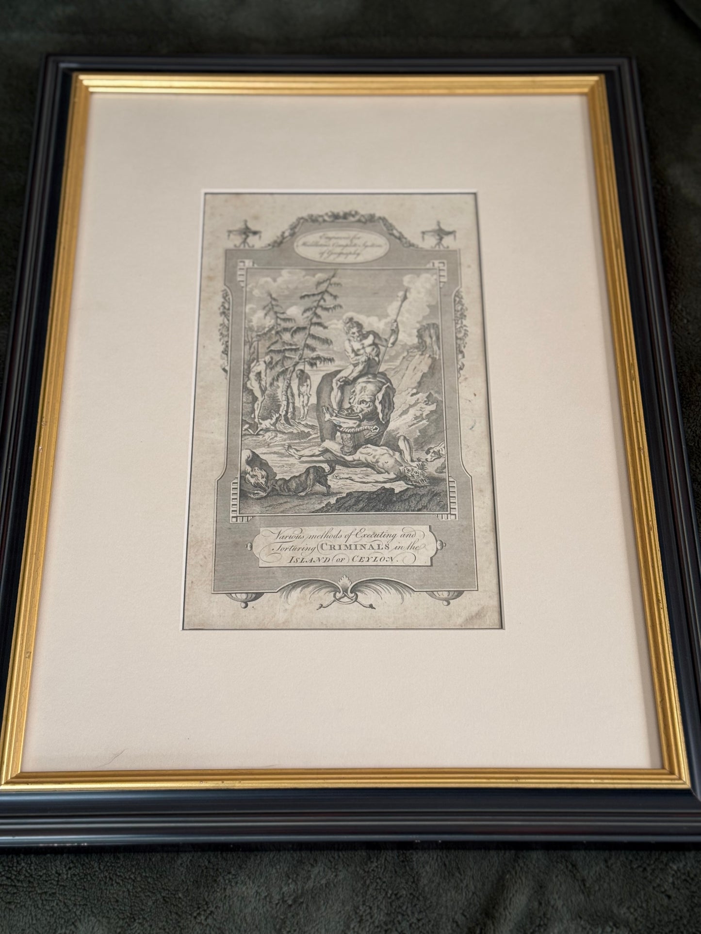 18th Century Copperplate Engraving – “Various Methods of Executing and Torturing Criminals in the Island of Ceylon”