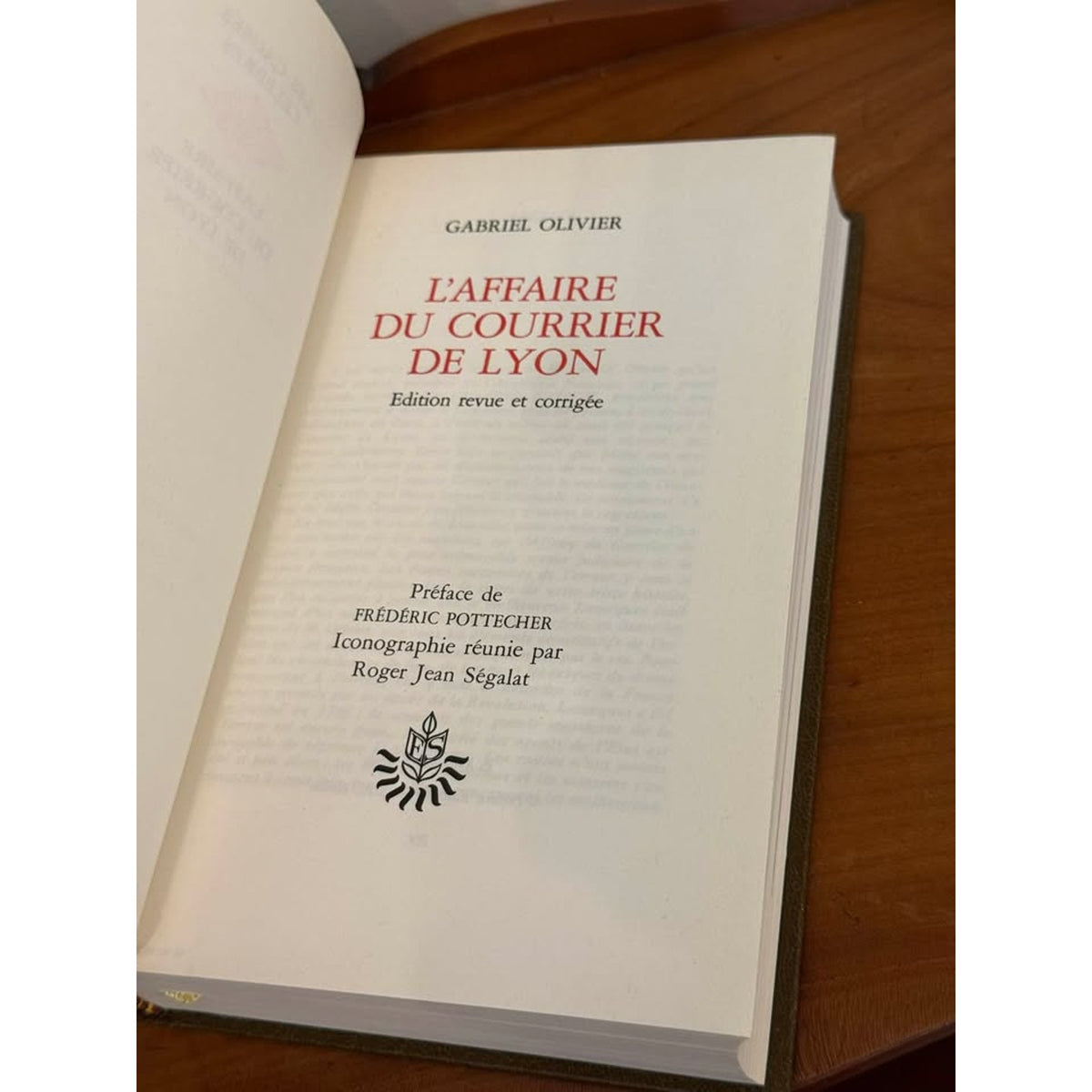 1971 French Hardcover Book, L’Affaire du Courrier de Lyon, Decorative Gilt Binding