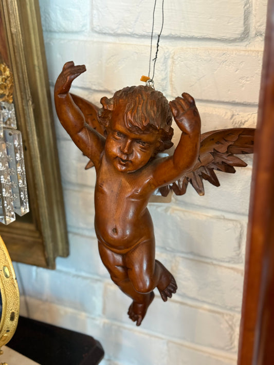 Ecclesiastical Carved Wooden Cherub, Late 18th/Early 19th Century