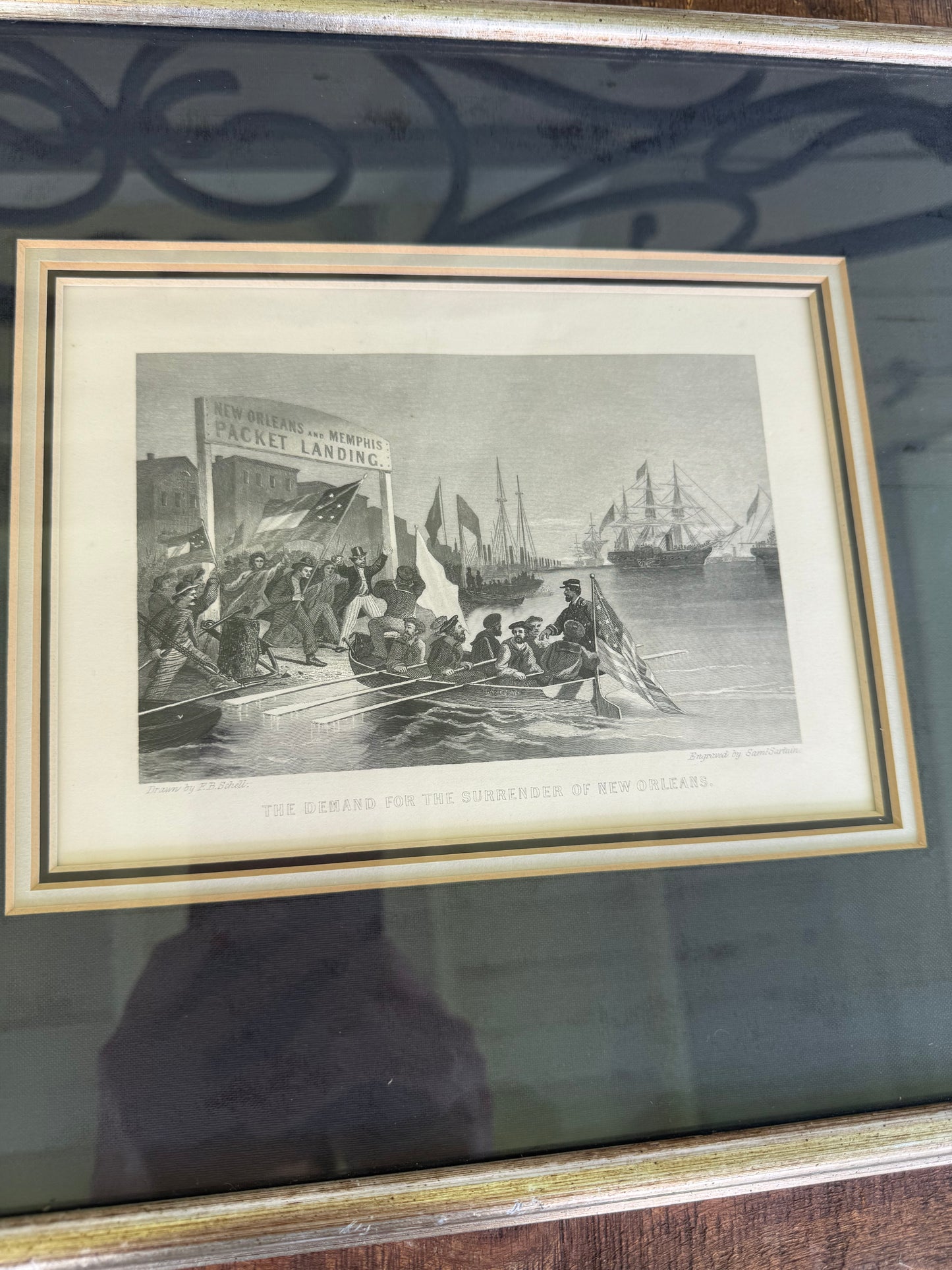 Civil War Engraving – “The Demand for the Surrender of New Orleans”