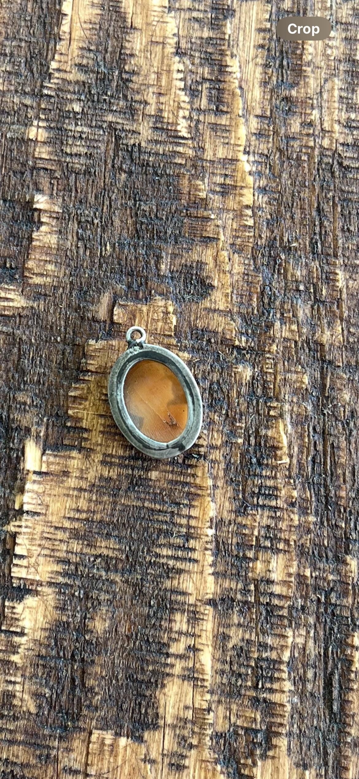 Rare Habillé Shell Cameo Pendant – Crowned Left-Facing Lady – 800 Silver – Antique Hand-Carved Portrait Jewelry