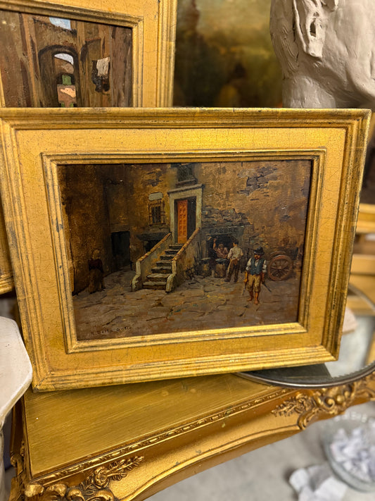 L’Albergo della Palla Florentine Street Scene Oil Painting