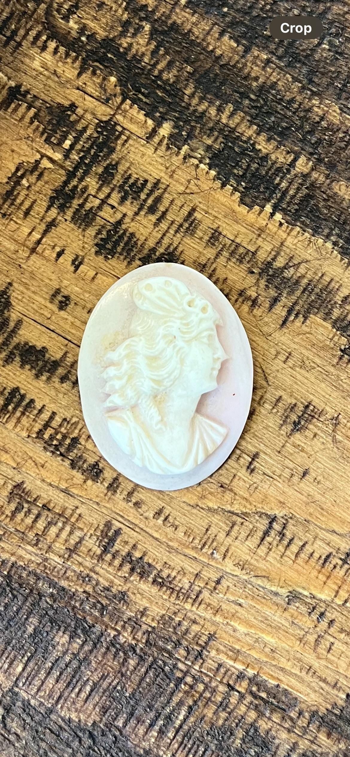 Pink Shell Cameo – Unset Carved Roman Goddess – Antique Hand-Carved Cameo – Vintage Portrait Jewelry