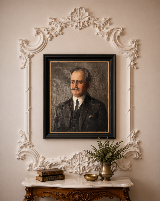 Antique American Portrait of a Gentleman, Signed “Hearn” and Dated 1923