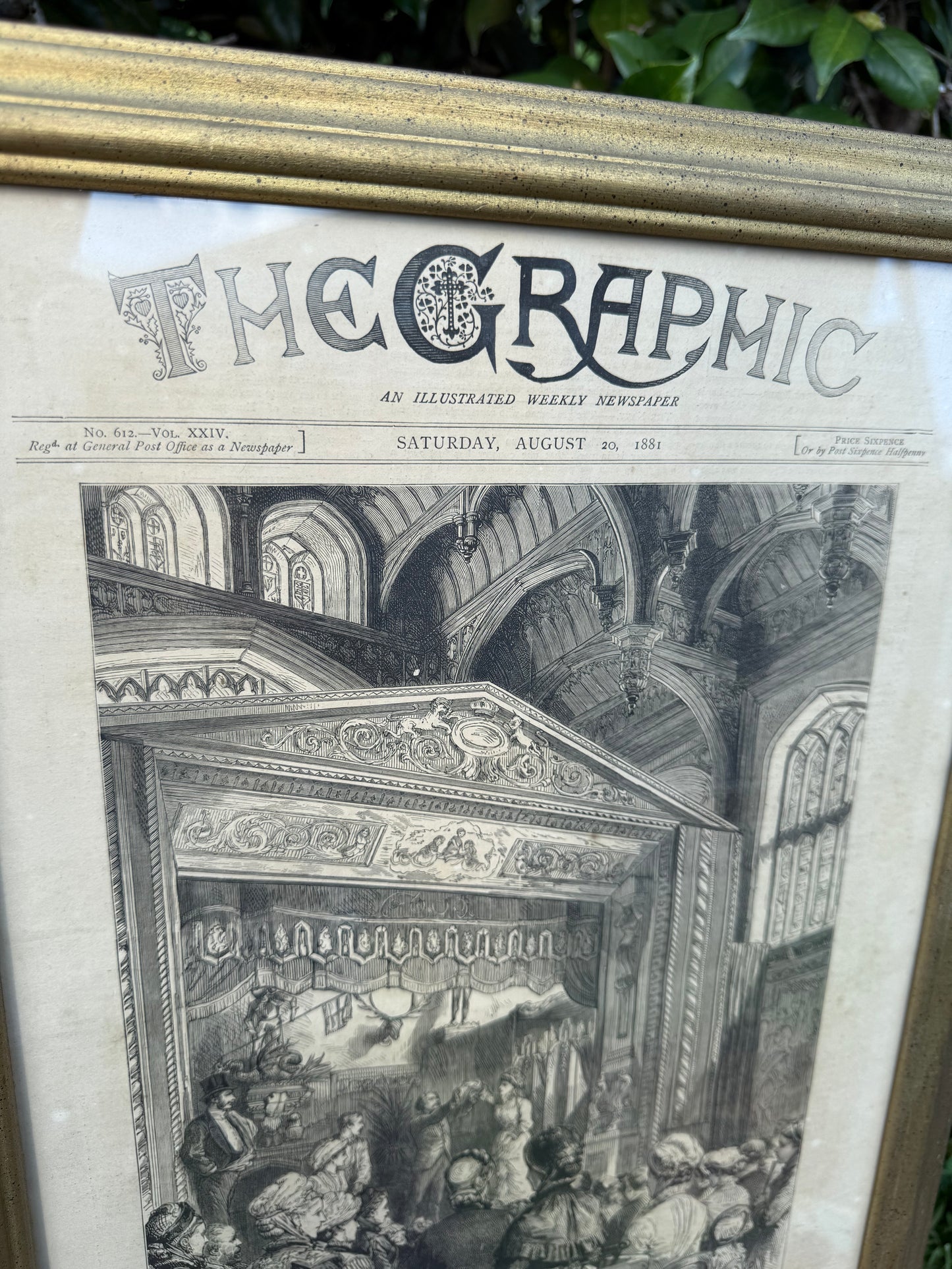 1882 The Graphic Engraving – Amateur Theatricals at Hampton Court Palace