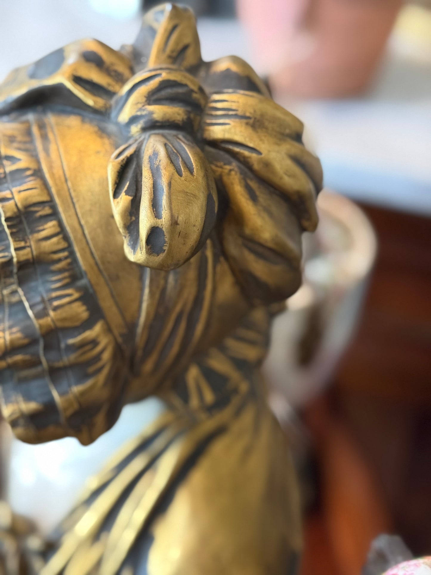 French Marble and Patinated Bronze Maiden Bust, After Jean-Baptiste Greuze