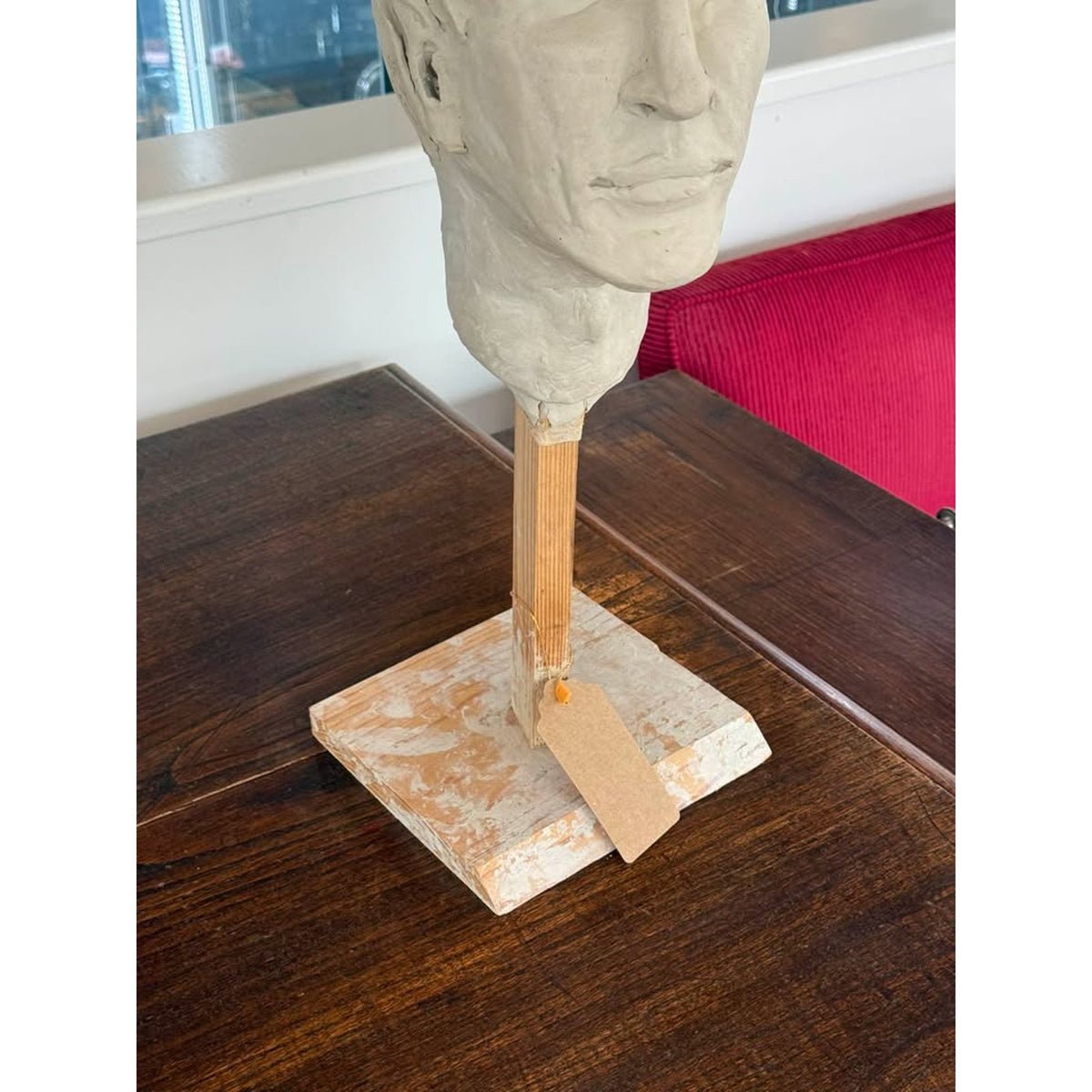 Original Handmade Portrait Bust Sculpture by New Orleans Artist, 20”
