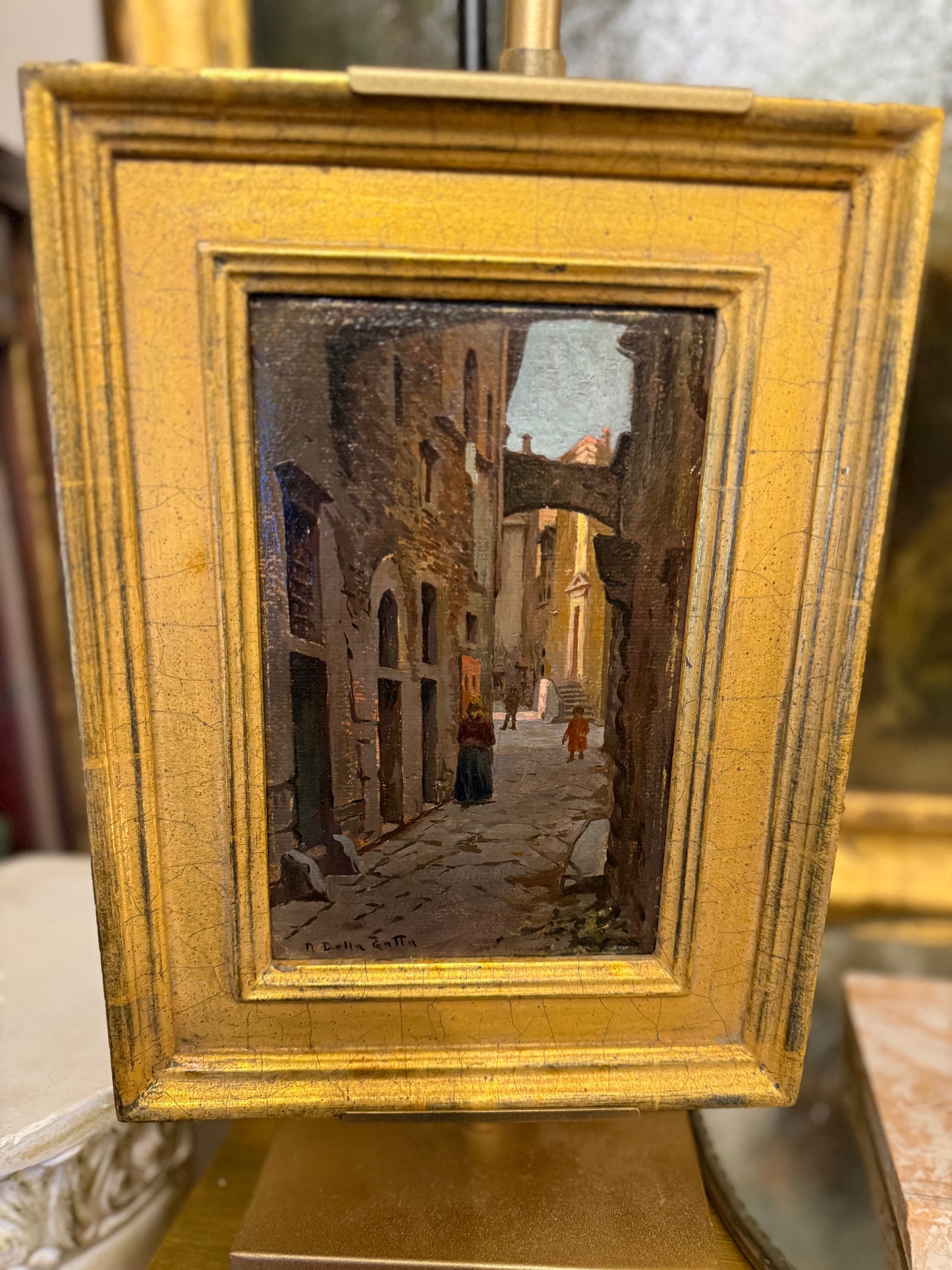 Via Di Cavalieri Florentine Street Scene Oil Painting