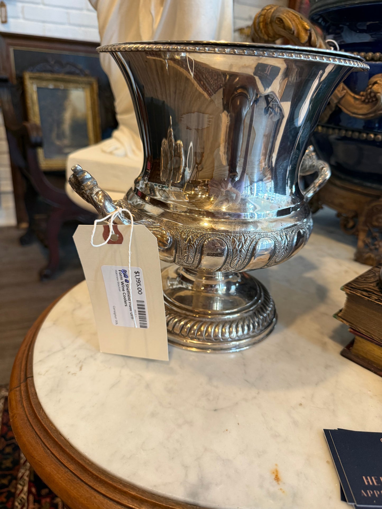 Matthew Boulton Sheffield Plate Urn-Form Wine Cooler, 19th Century