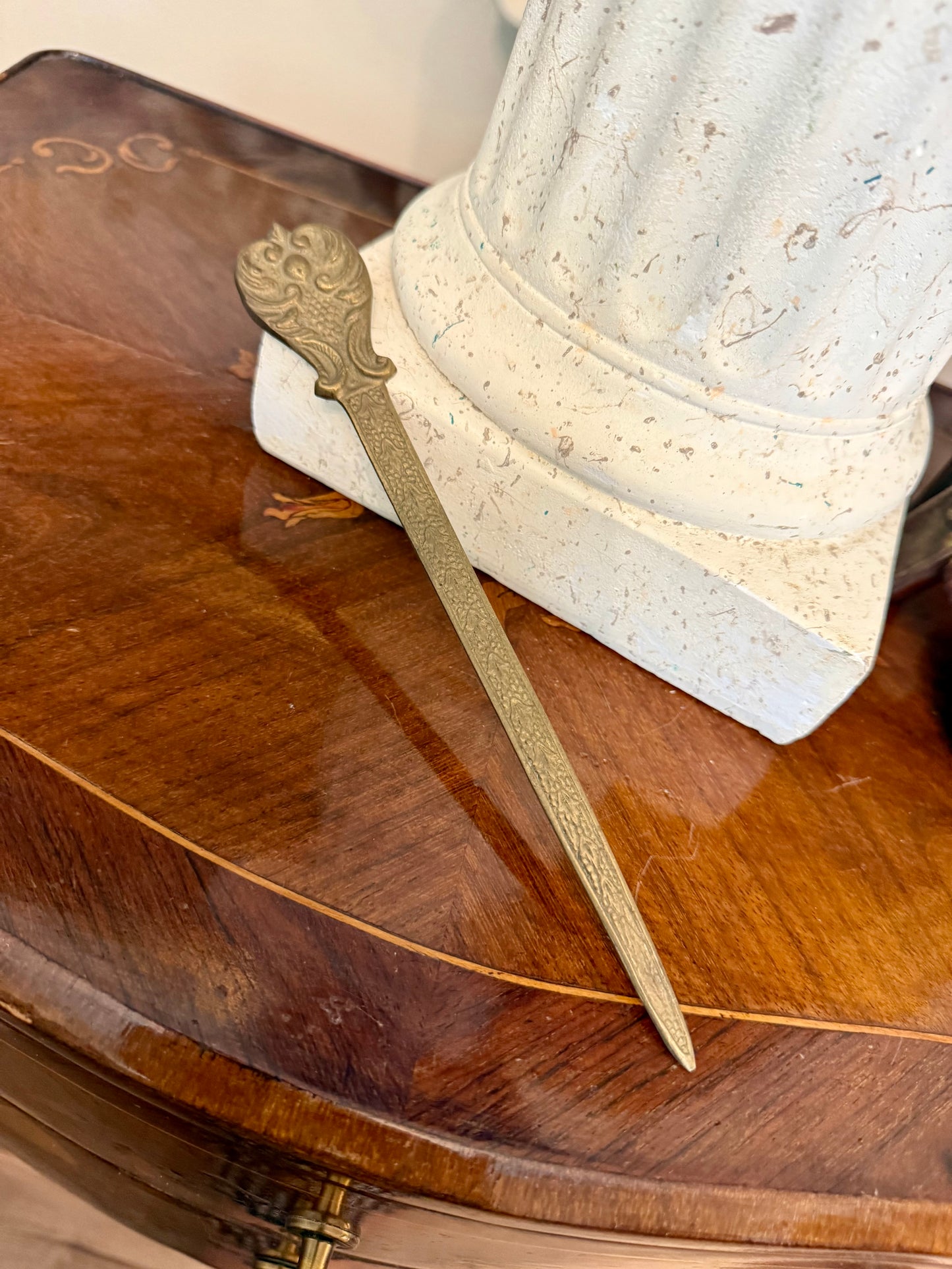 Vintage Renaissance Revival Brass Letter Opener