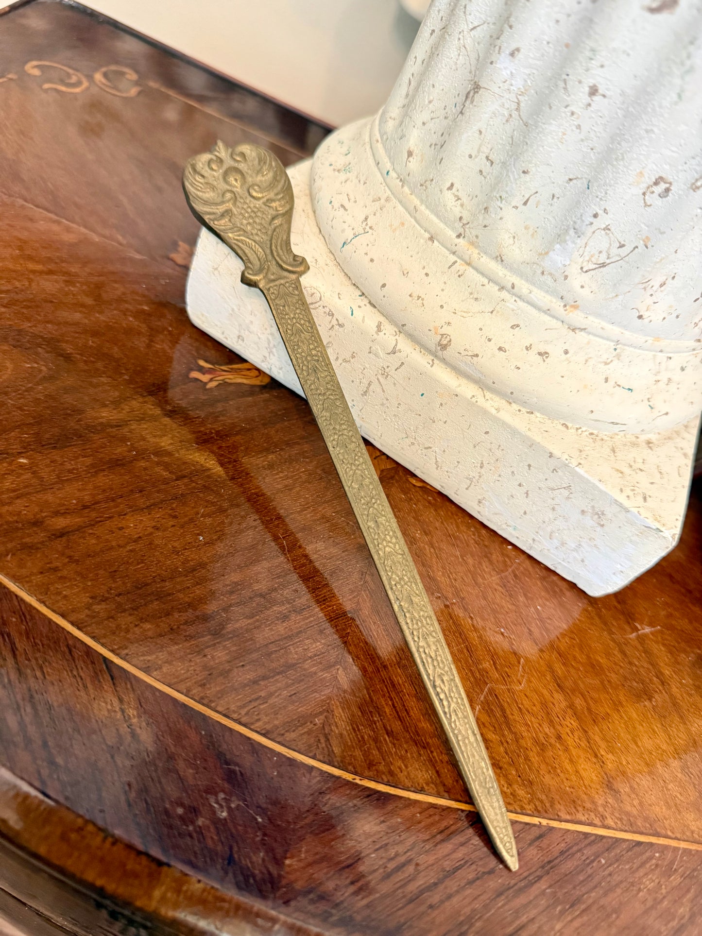 Vintage Renaissance Revival Brass Letter Opener