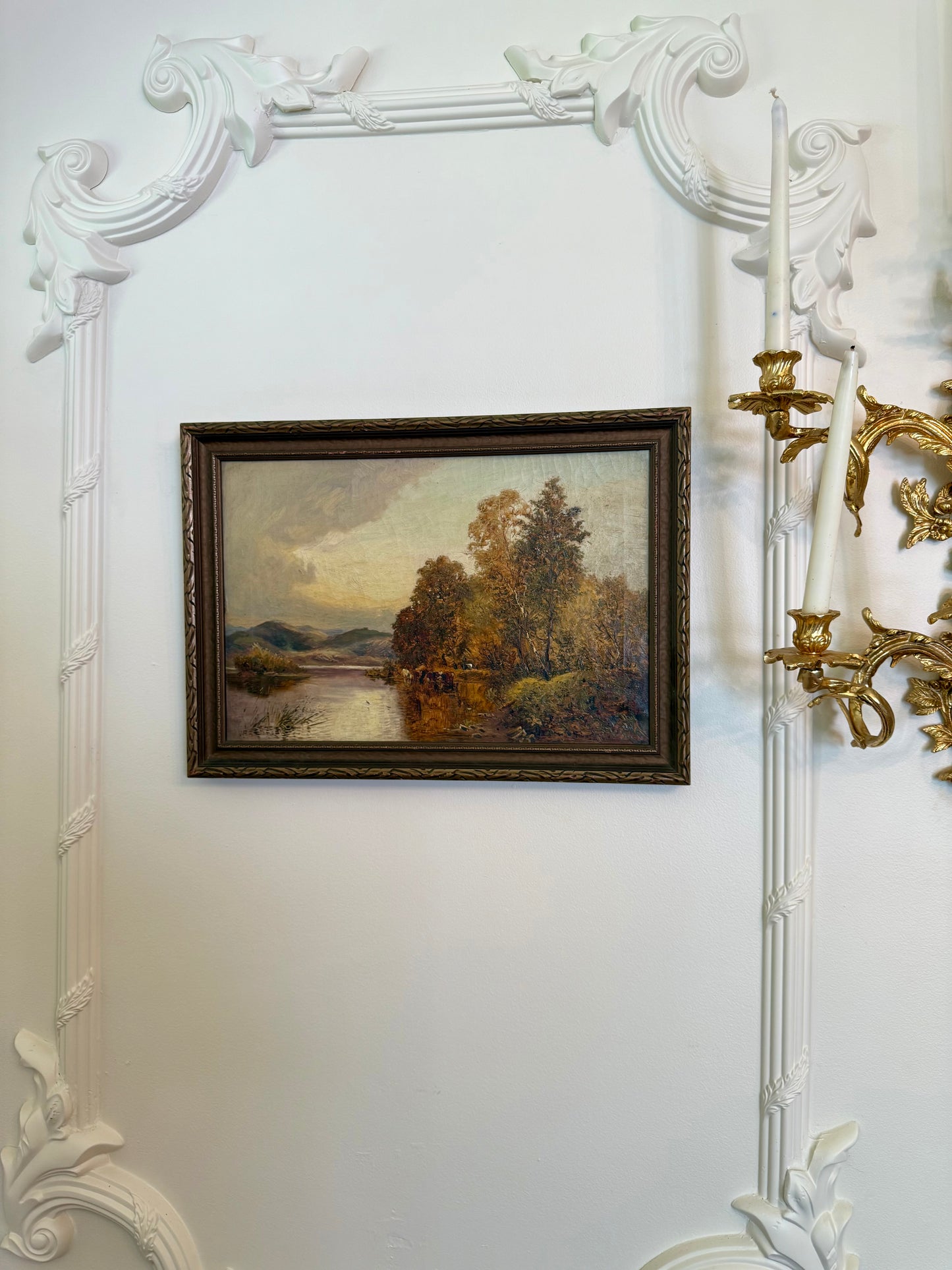 W. Anderson Antique Autumn Landscape | Listed Artist Oil on Canvas | Framed