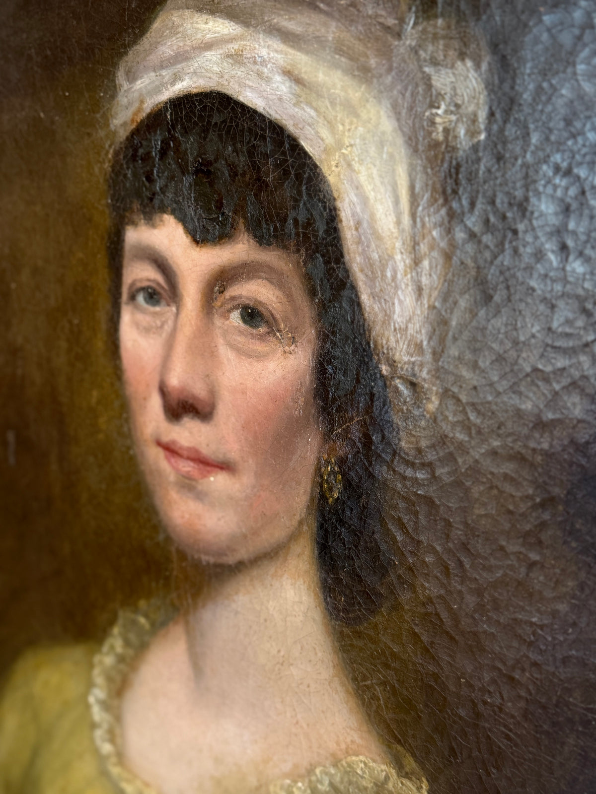 Circa 1820 English School Portrait of a Young Woman, Oil on Canvas