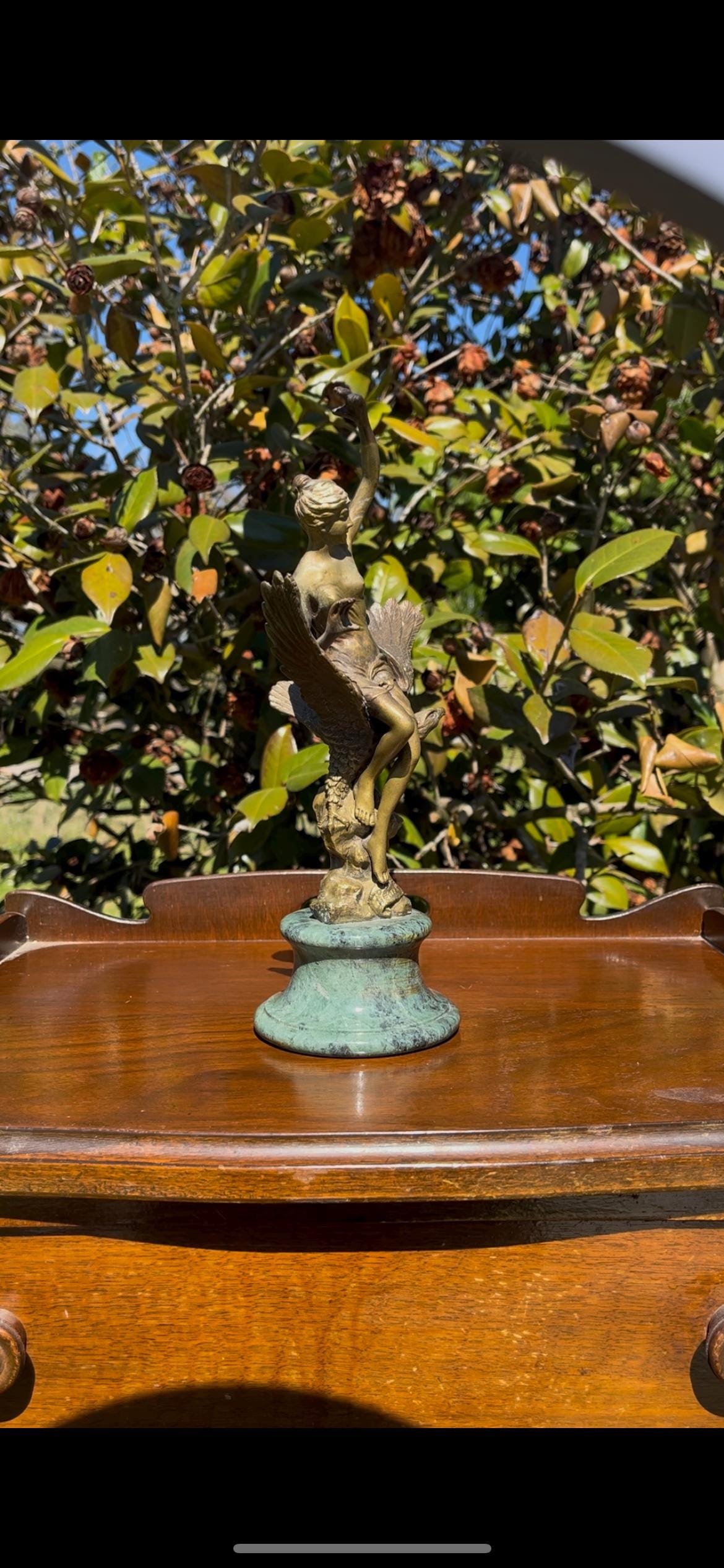 Hebe on Jupiter’s Eagle Bronze Sculpture Mythological Goddess Statue