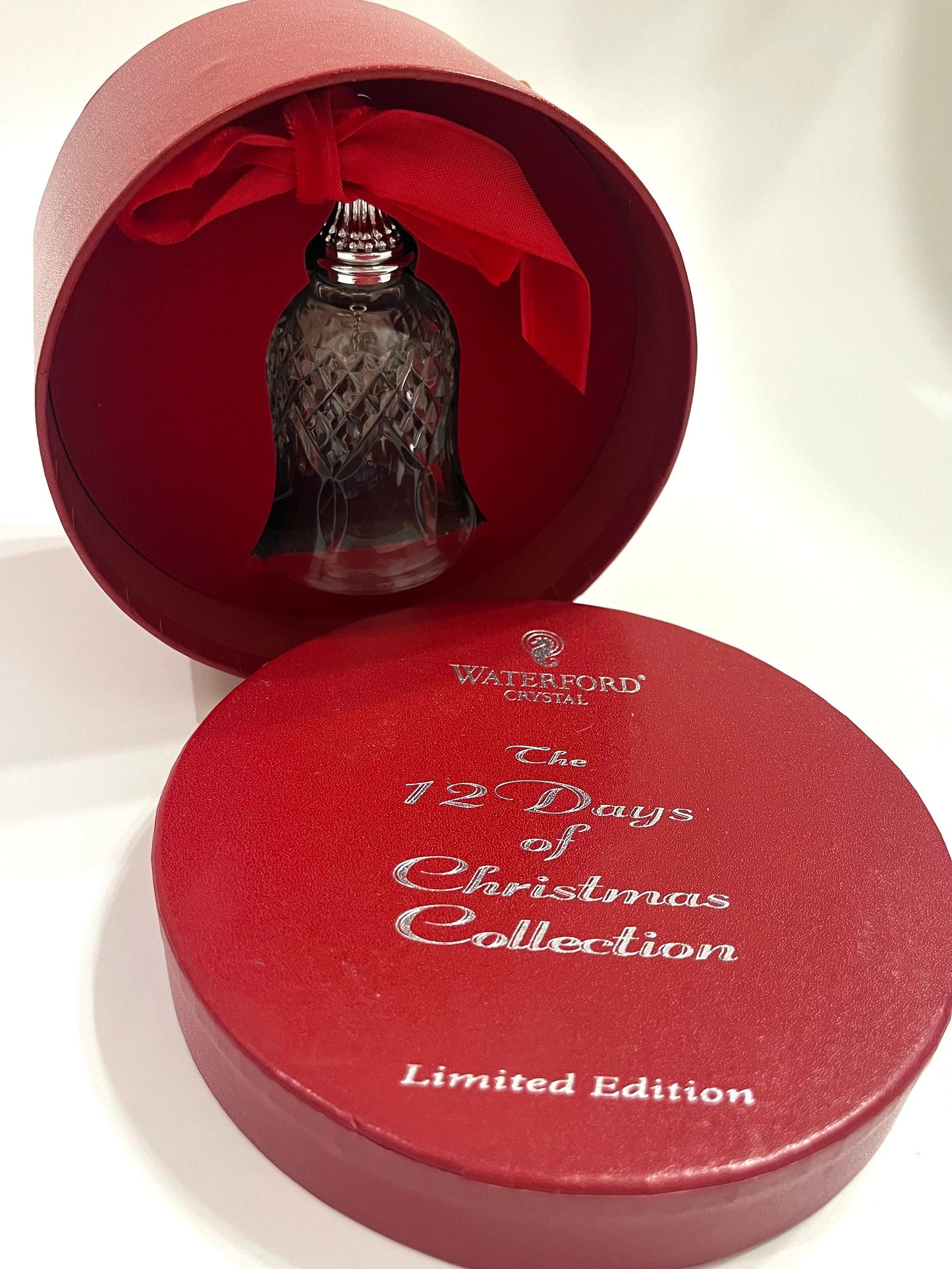 Waterford Crystal Bell Swan Ornament, Holiday Decor, 12 Days of Christmas Gift, Swarovski Crystal Accent