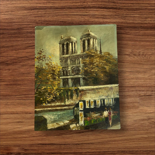 Impressionist Paris Cityscape with Notre-Dame | Heavy Impasto Oil Painting | 16x20 Romantic Seine Scene