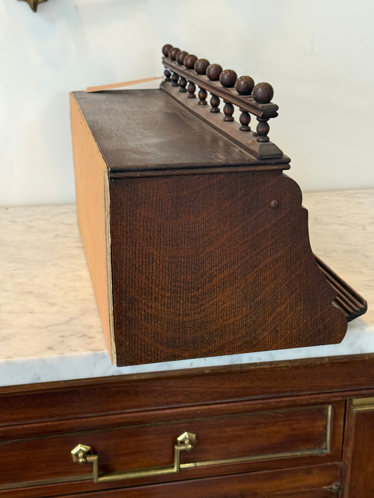 Antique Victorian Carved Wood Organ Box, Repurposed Storage Chest