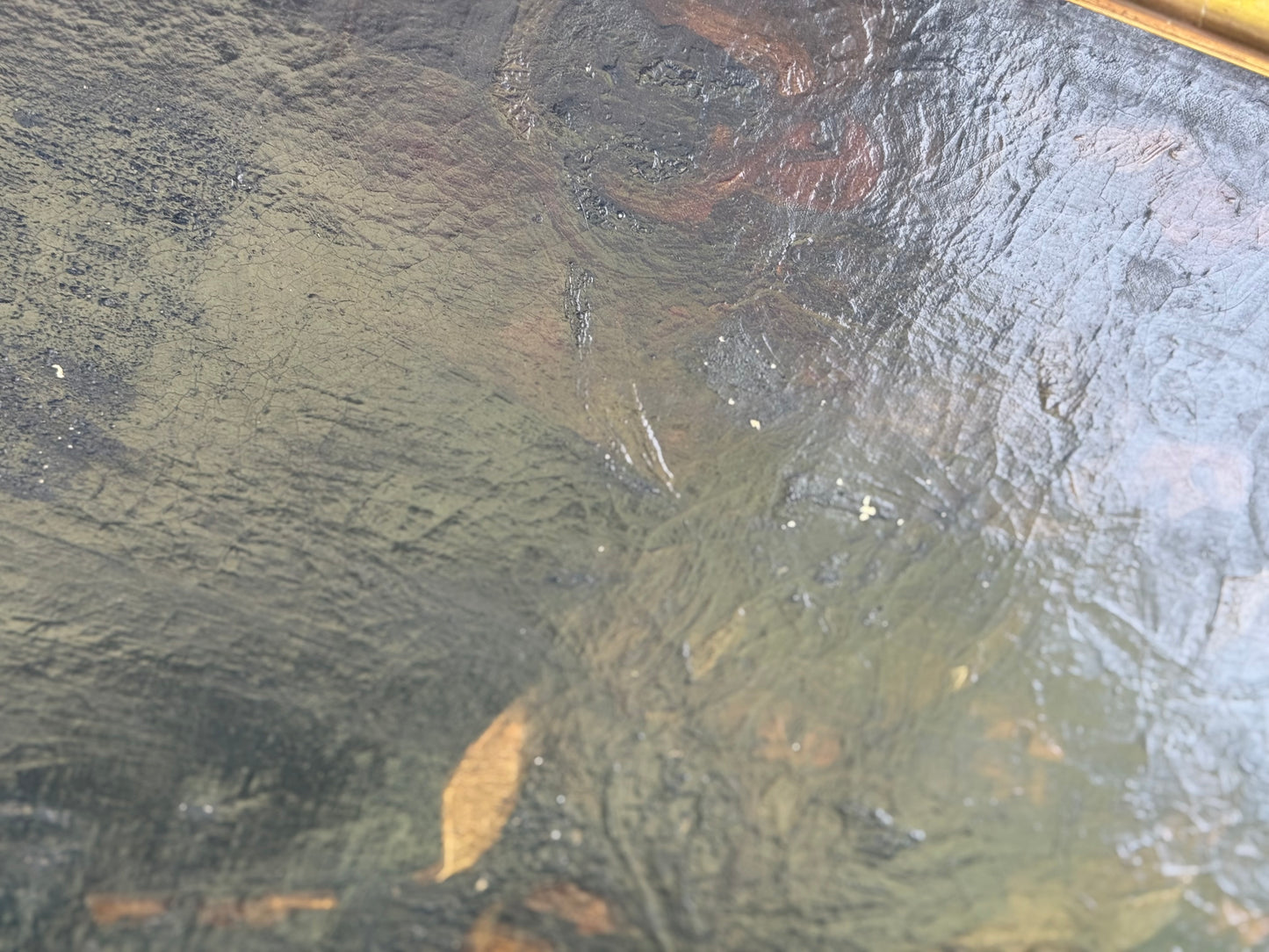 Huge Mid-19th Century Continental Public Penance Tribunal Scene – Dramatic Historic Oil Painting (35x42”)