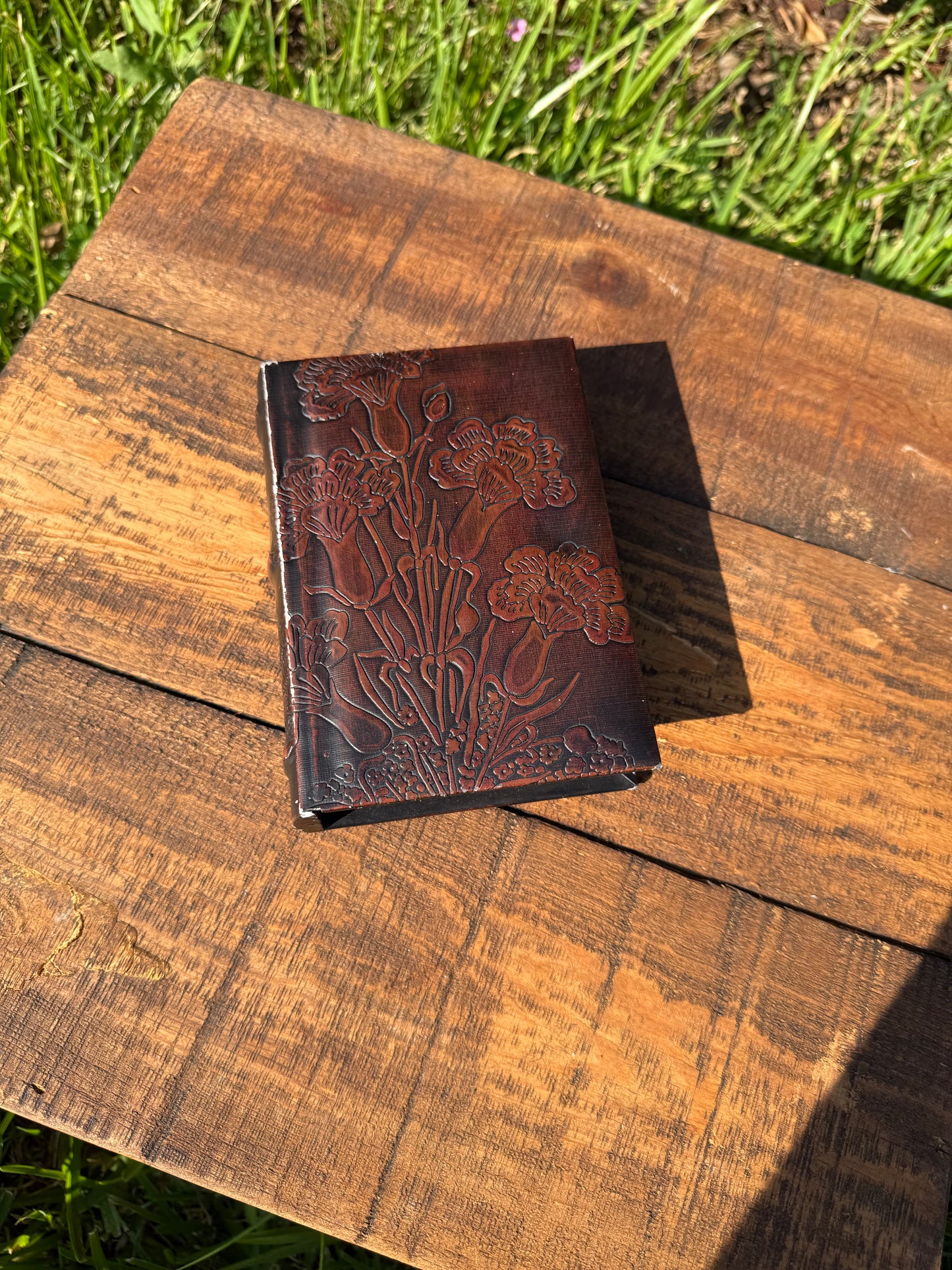 Embossed Floral Book-Form Box, Early-Mid 20th Century