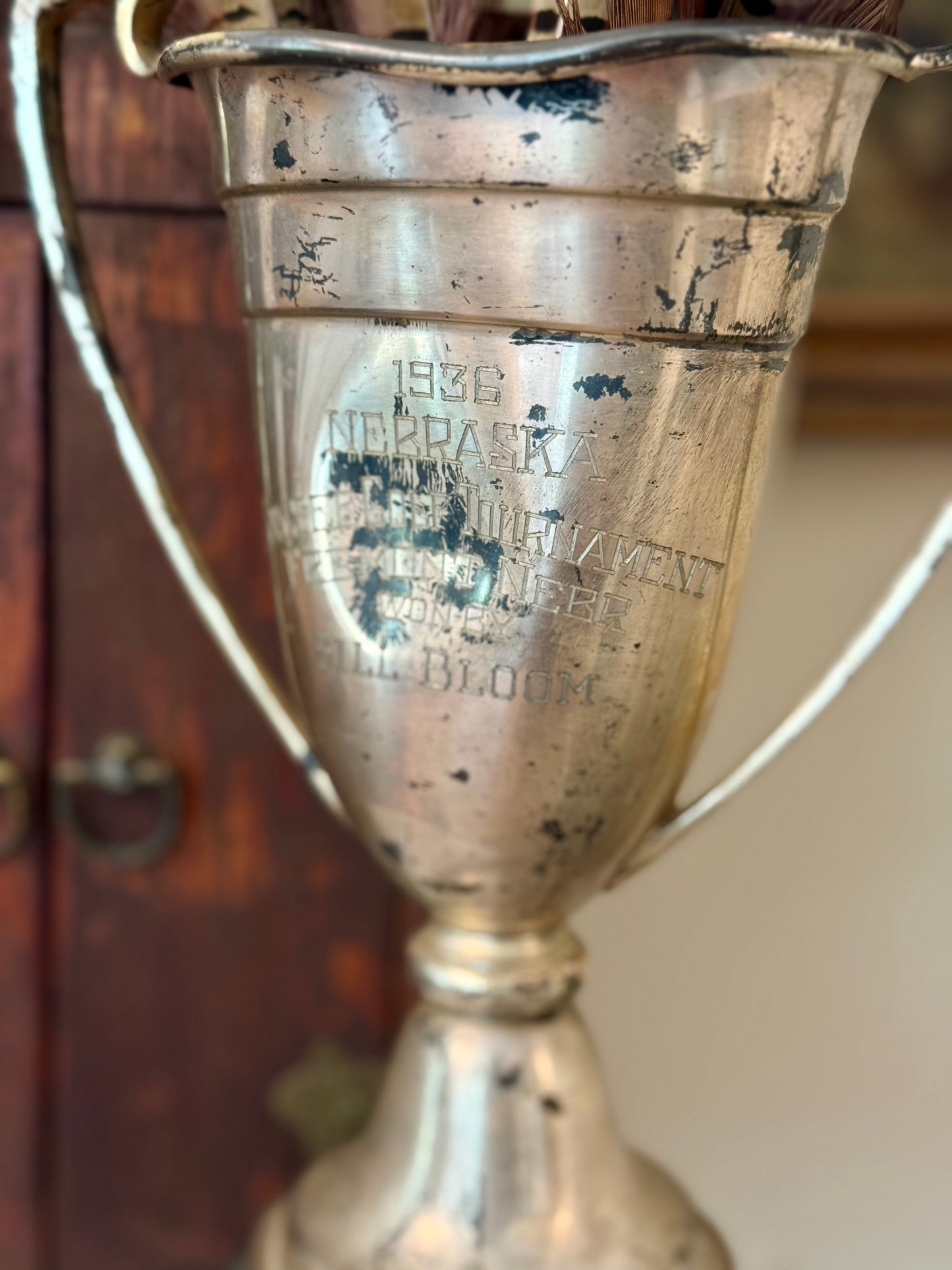 1936 Nebraska State Tournament Trophy Vase | Bill Bloom