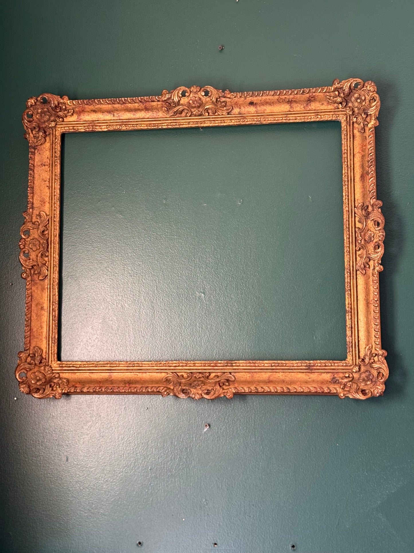 Antique Gilt Wood Rococo Frame with GAFIT London & Paris Label, c. Late 19th Century